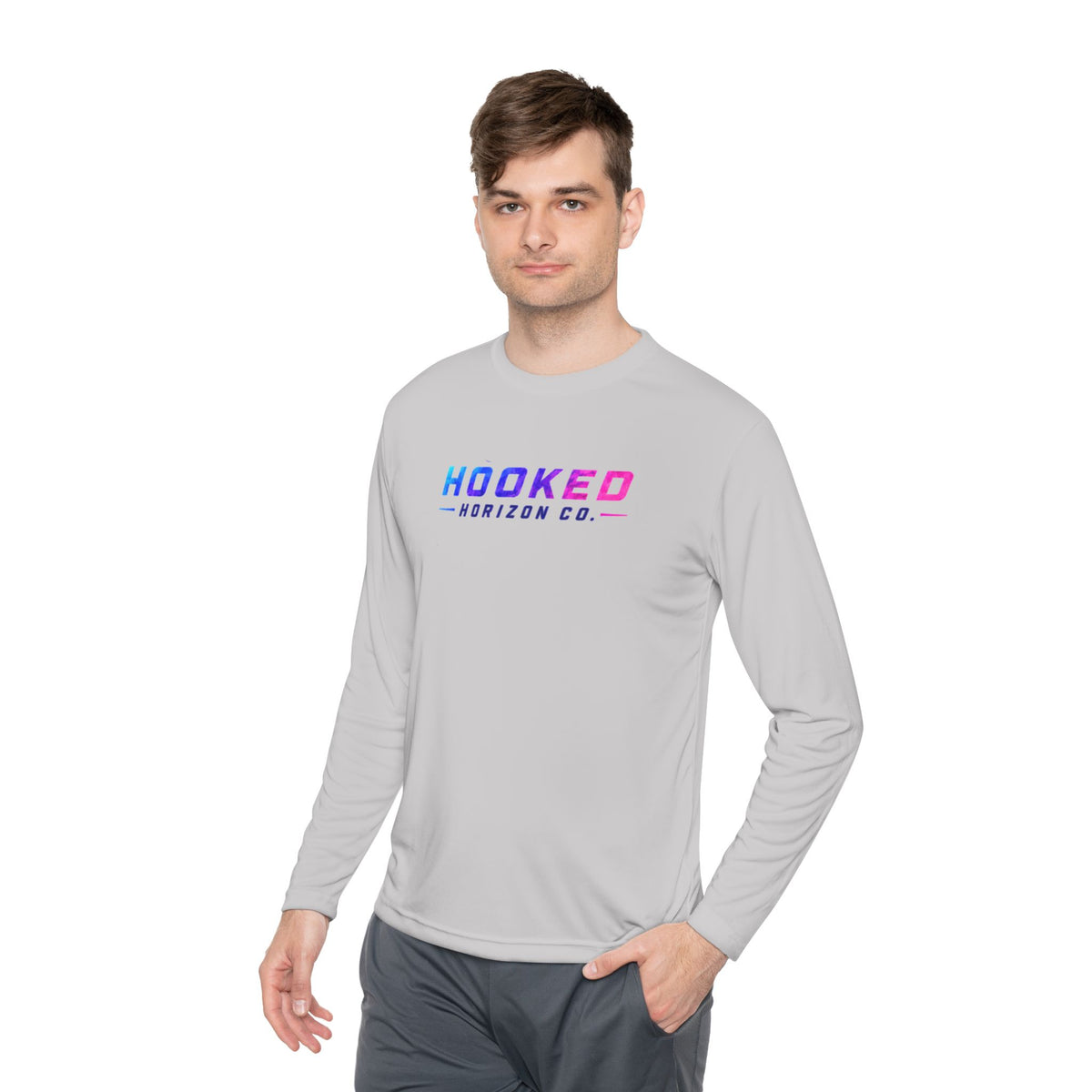 Moisture Wicking Classic Logo Shark Tee —Horizon Co. Anchors Long Sleeve Tee — Lightweight Fishing Shirt