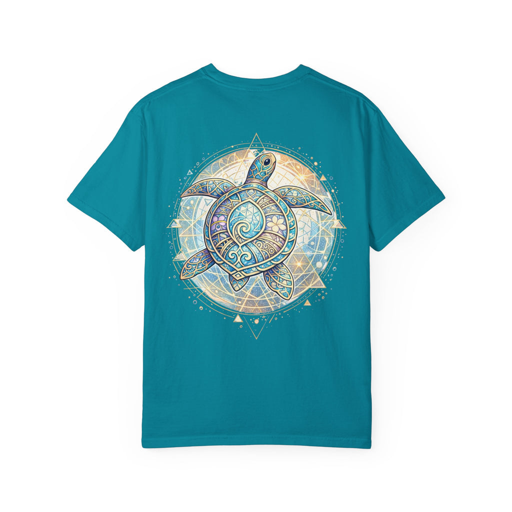Turtle Geometric Inspiration T-Shirt - Hooked Horizon Co. Fishing Tee for Angler Lovers