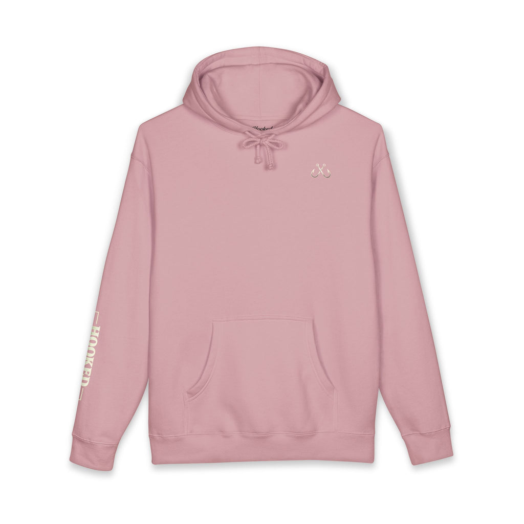 Wave Hoodie Hooked Horizon Co. — Minimal Fishing Back Graphic Hoodie, Multiple Color Variations