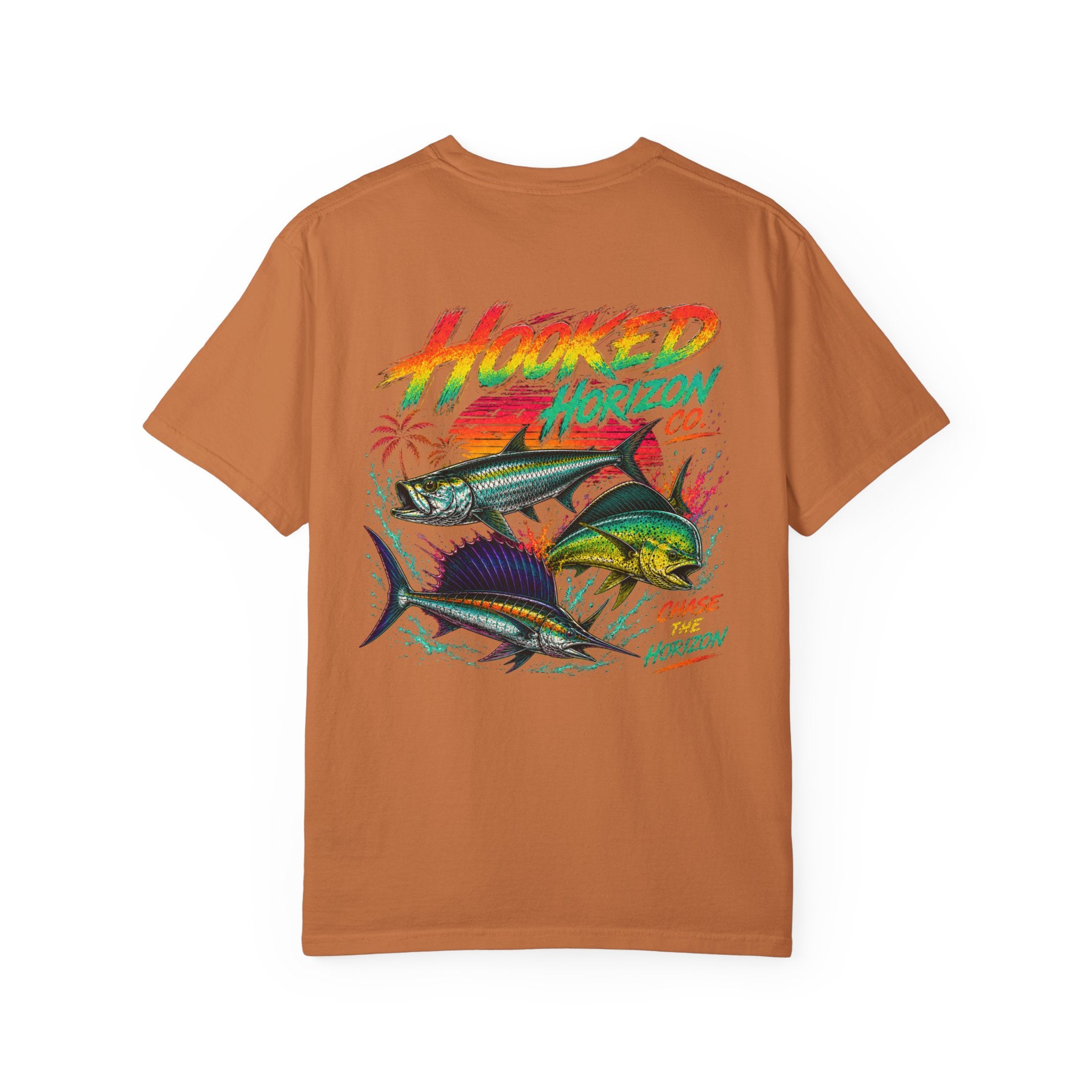 Retro 80s Tripple Fish Fishing Tee — Hooked Horizon Co.  Angler Gifts Ocean Lover Gifts