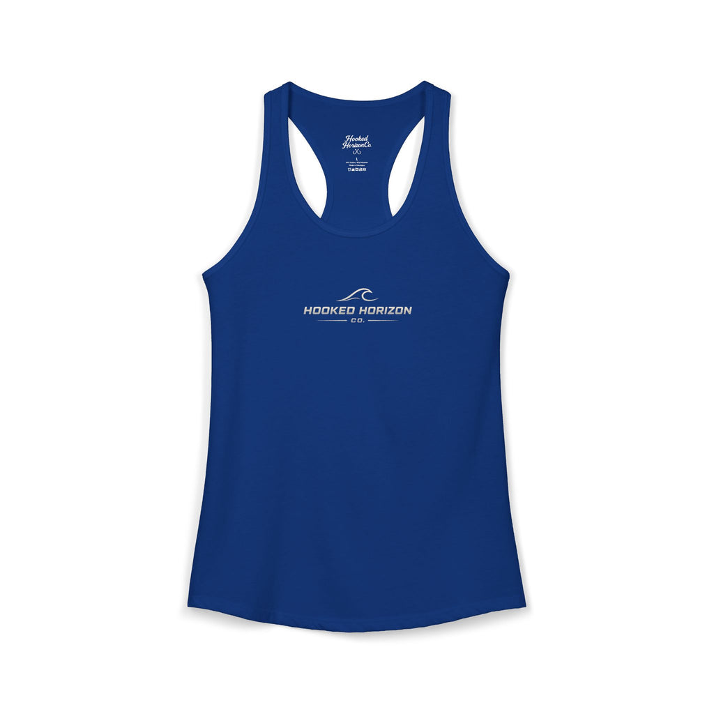 Hooked Horizon Co. Commerical Logo — Soft Women's Ideal Racerback Tank