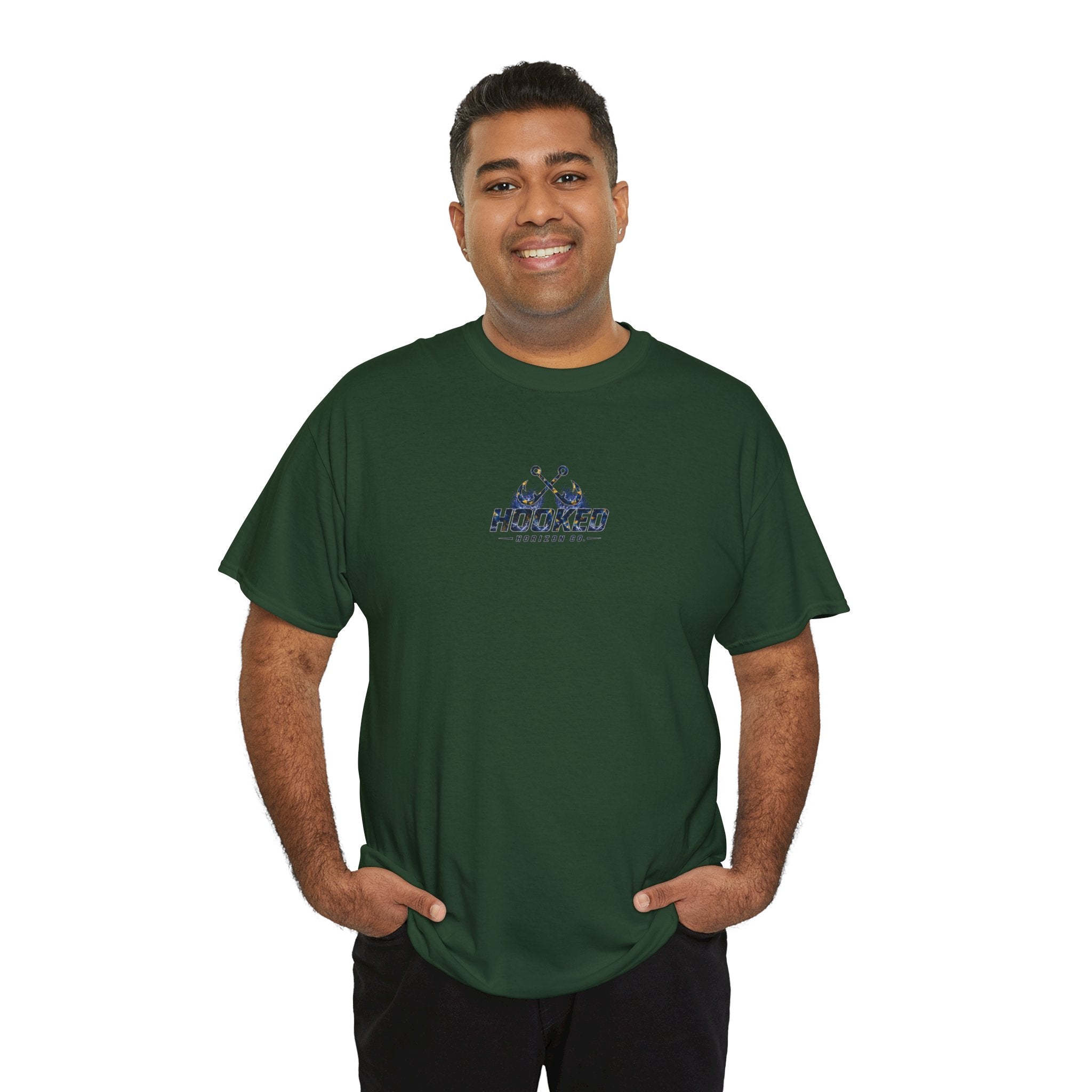 Sail Fish Hooked Horizon Co Tee—Ocean Graphic Tee — "Beloved" Ray Design