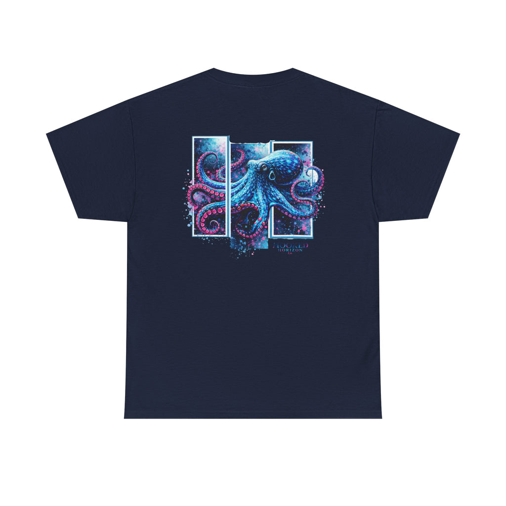 Octopus Hooked Horizon Co Tee—Ocean Graphic Tee — "Beloved" Ray Design