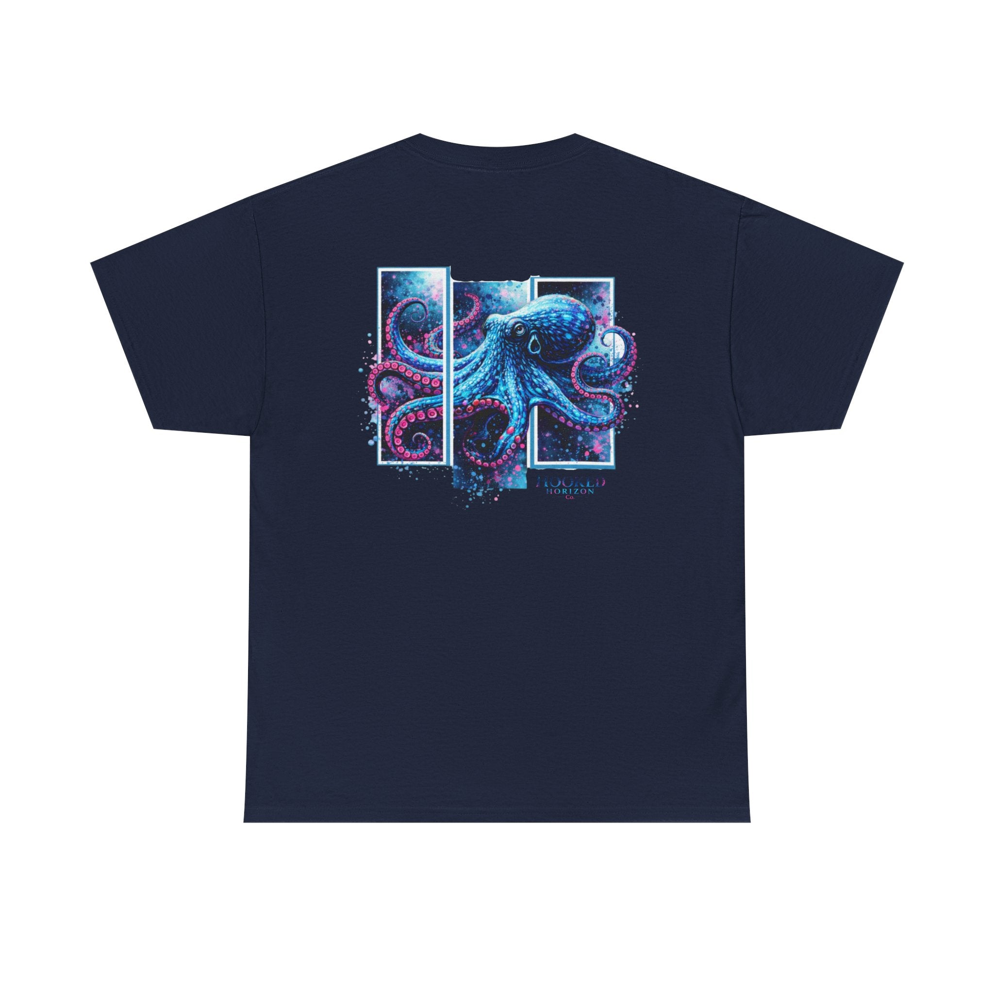 Octopus Hooked Horizon Co Tee—Ocean Graphic Tee — "Beloved" Ray Design