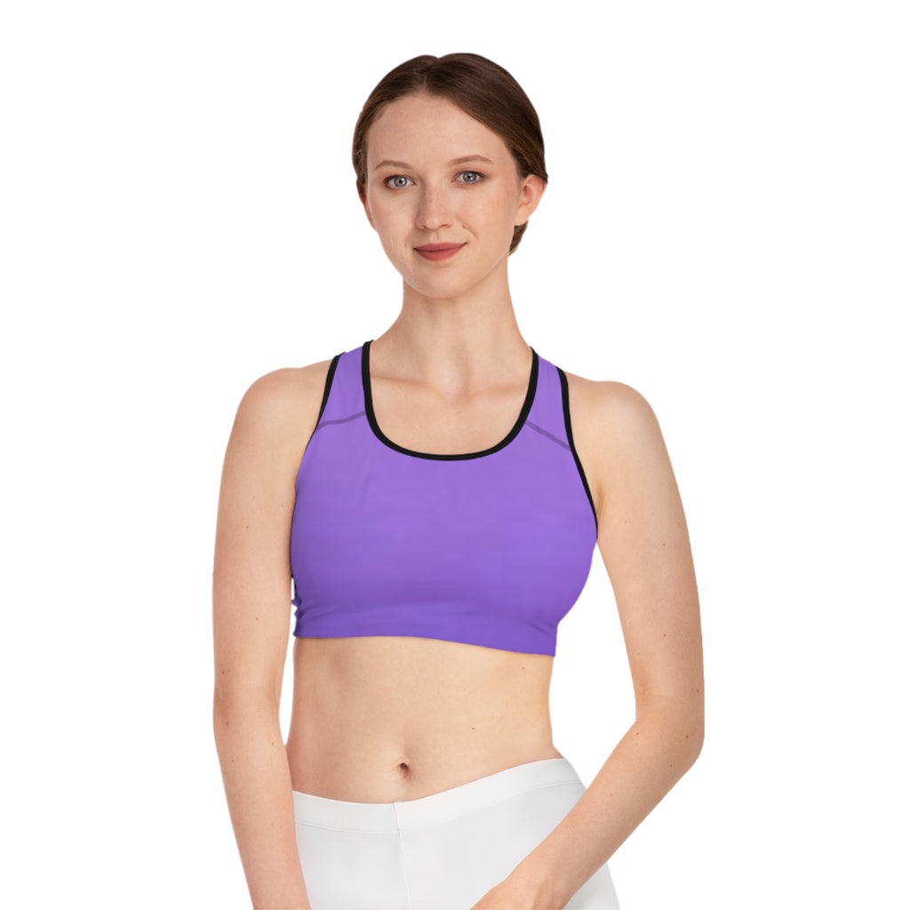 Lilac Purple Deep Drift Hooked Horizon Co. Stylish Sports Bra for Active Women, Workout Top, Gym Essential, Fitness Apparel, Athleisure Wear, Yoga Gear
