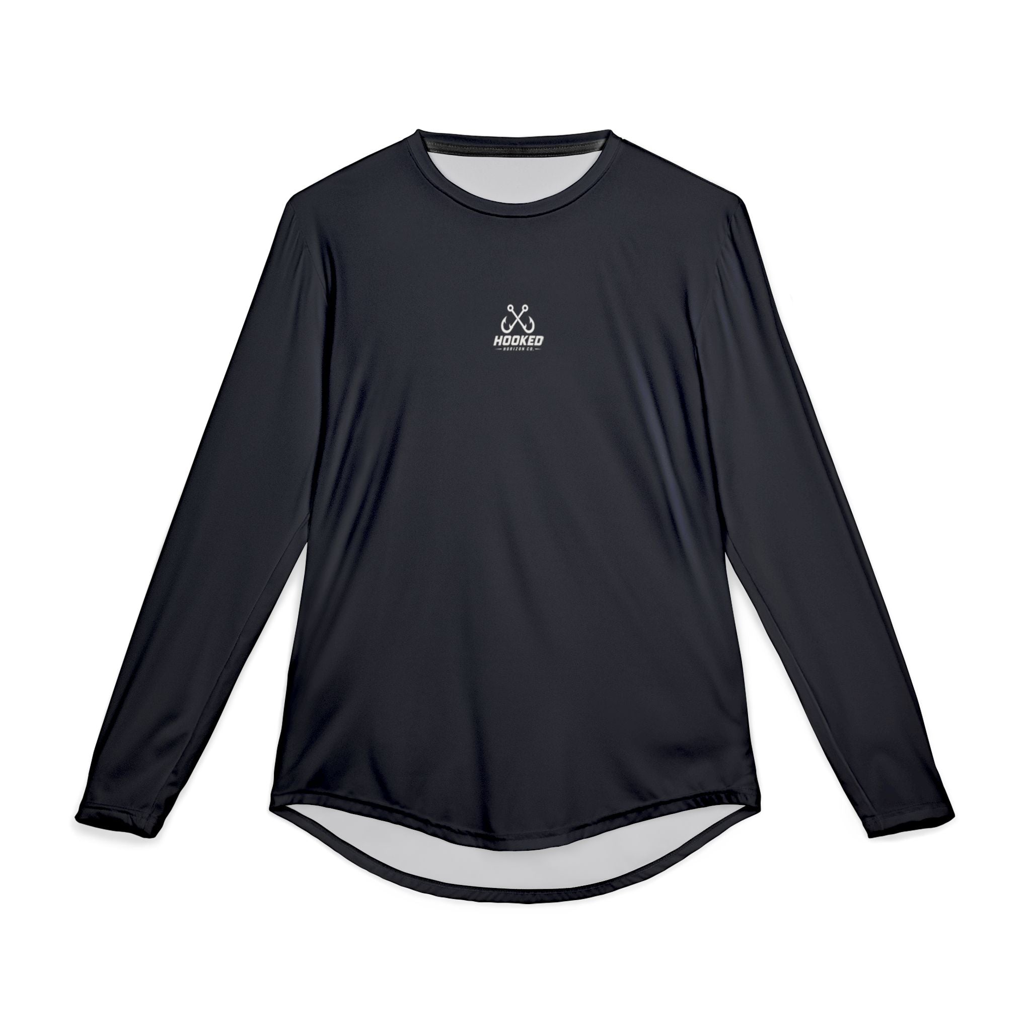 USA Triple Shark Hooked Horizon Co — Men's Long Sleeve UV Shirt — Chasing Legends Not Trends Graphic Performance Tee