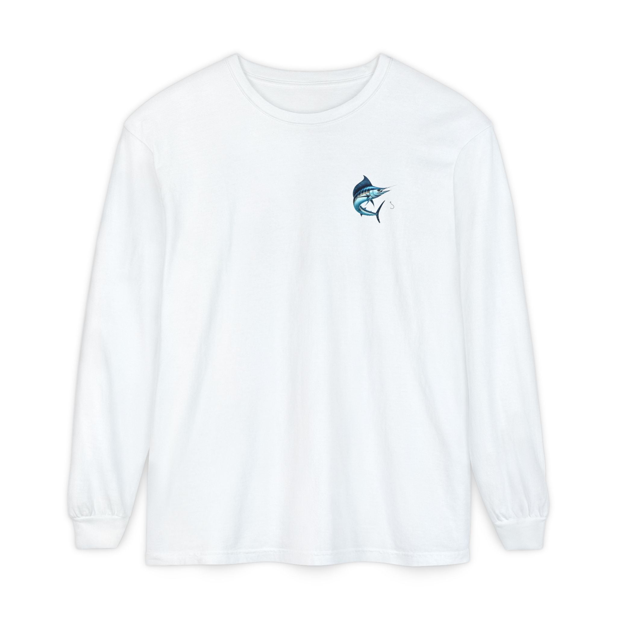 Deep Drift Seaside Fishing Long Sleeve T-Shirt, Ocean Adventure Apparel, Boat Trip Shirt, Coastal Style, Gift for Fishermen