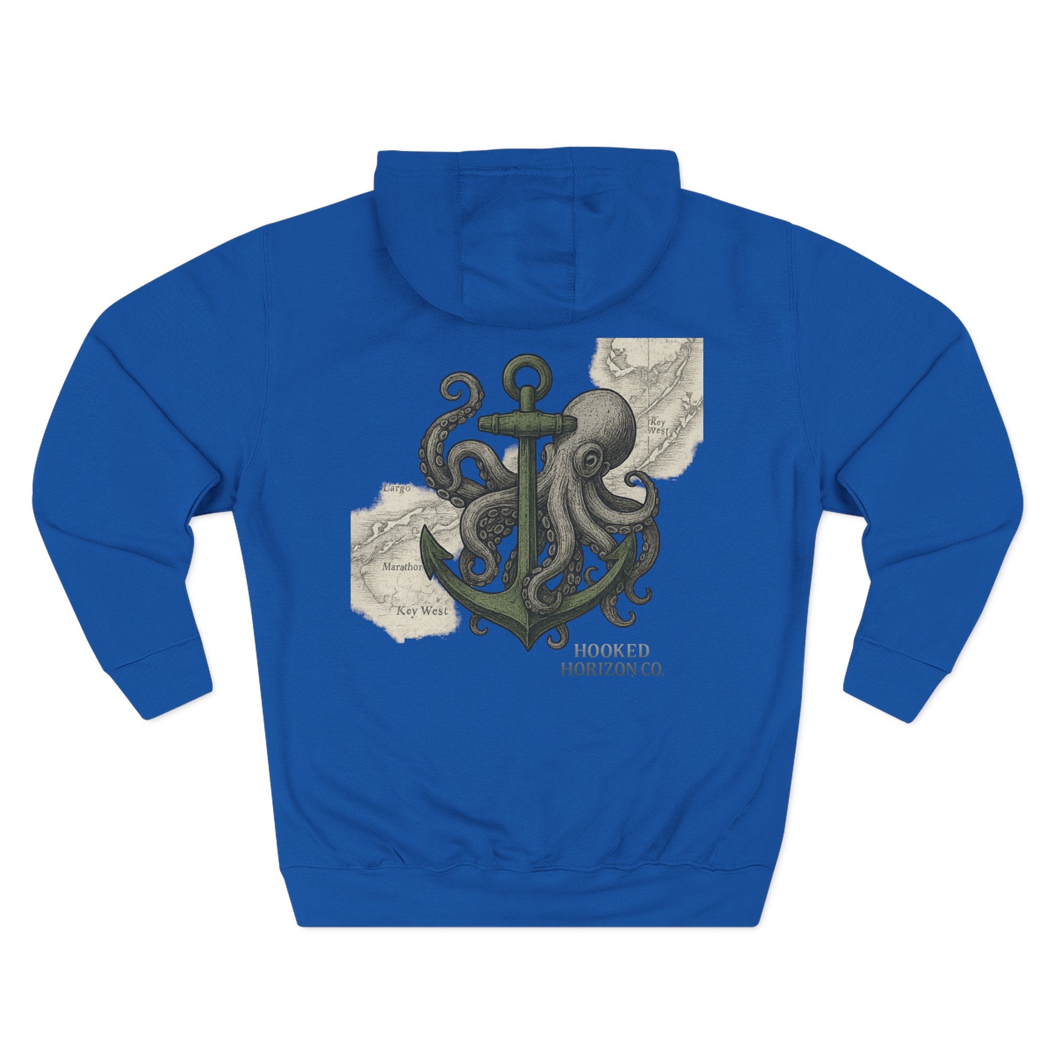 Octopus & Anchor Deep Drift — Hooked Horizon Co. Neon Fishing Hoodie – "Chase the Horizon, Hook the Legend" Graphic