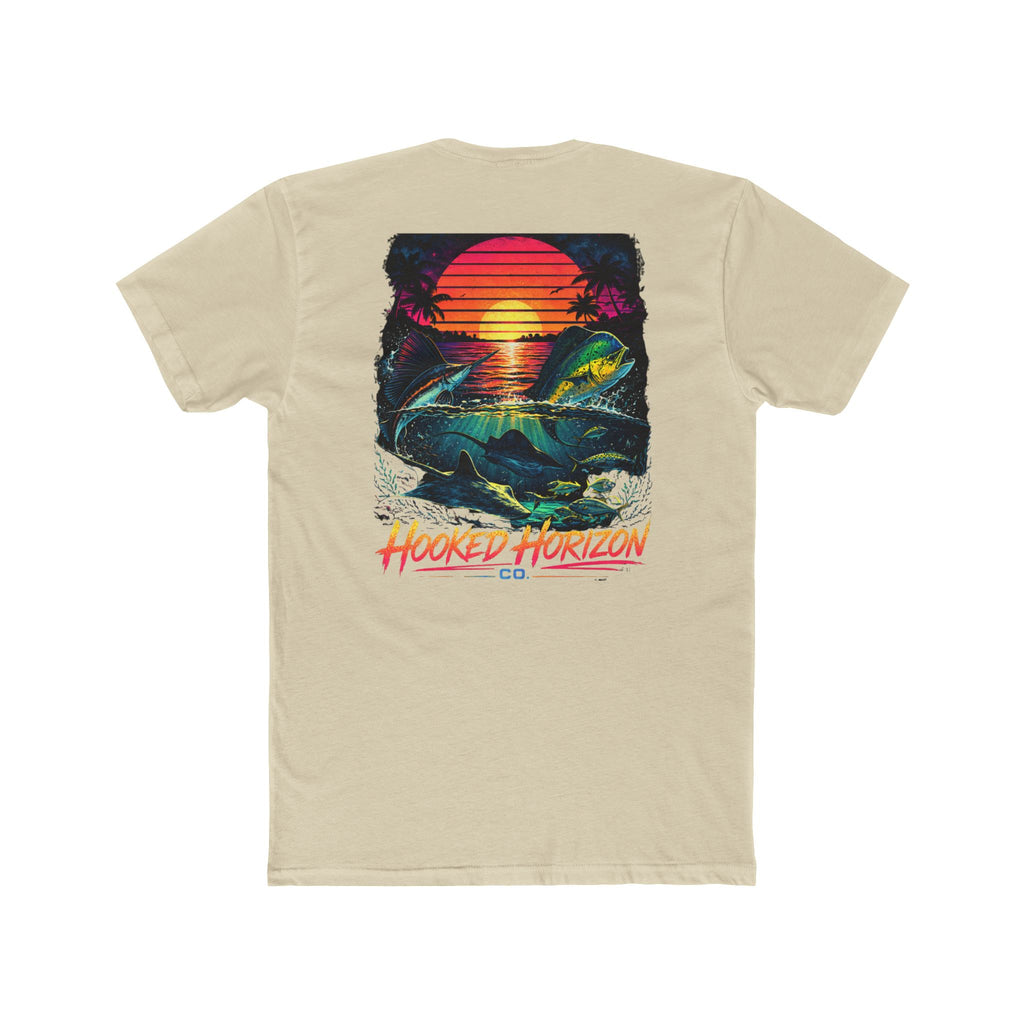 Hooked Horizon Co.  Sunset Fishing T-Shirt— Multiple Color Variations