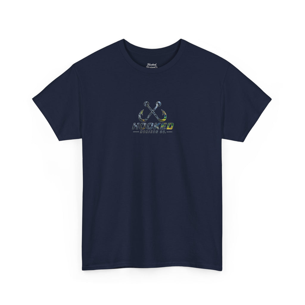 Mahi Mahi Hooked Horizon Co Tee—Ocean Graphic Tee — "Beloved" Ray Design