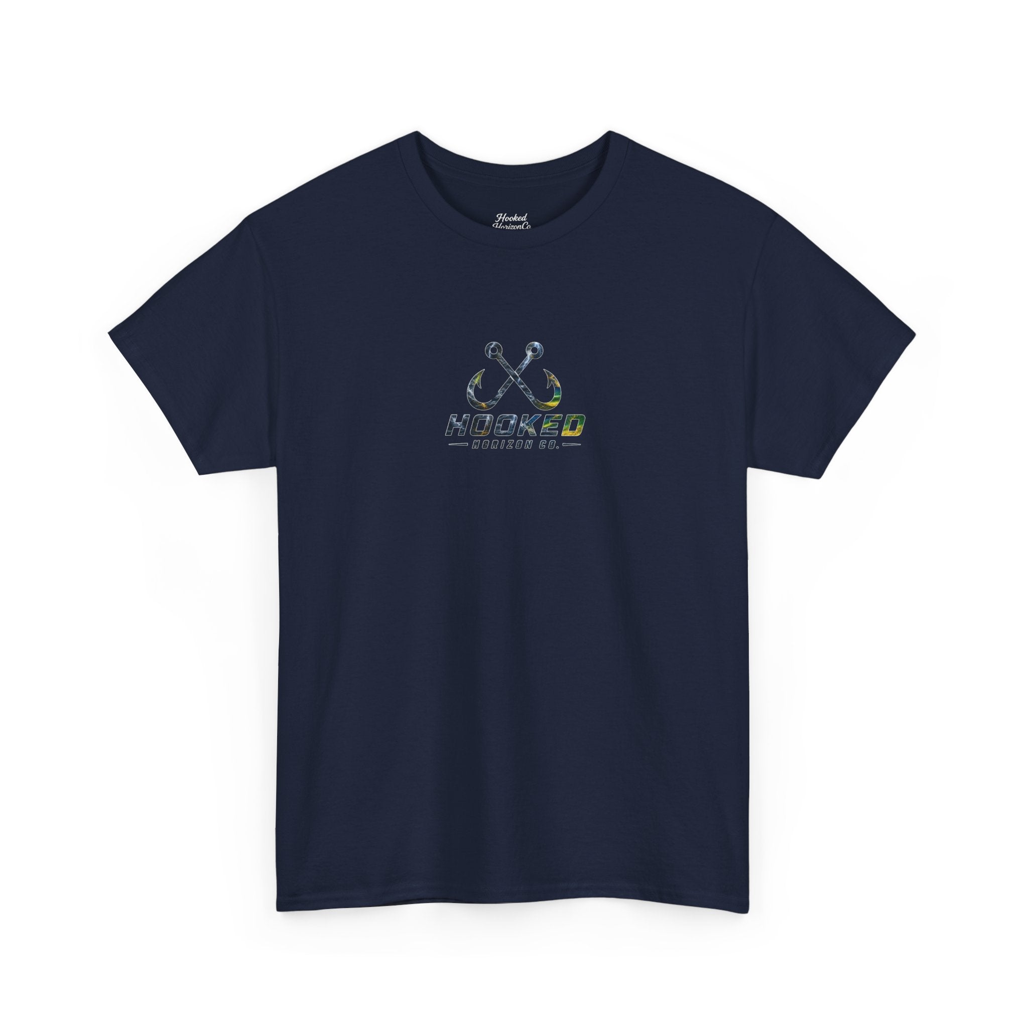 Mahi Mahi Hooked Horizon Co Tee—Ocean Graphic Tee — "Beloved" Ray Design