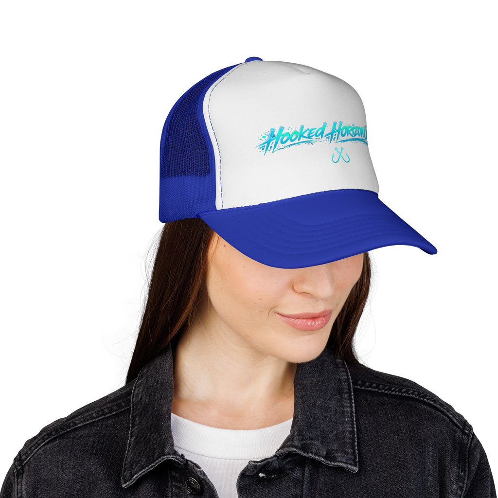 90s Inspired Hooked Horizon Co. Trucker Cap — Fishing & Beach Hat