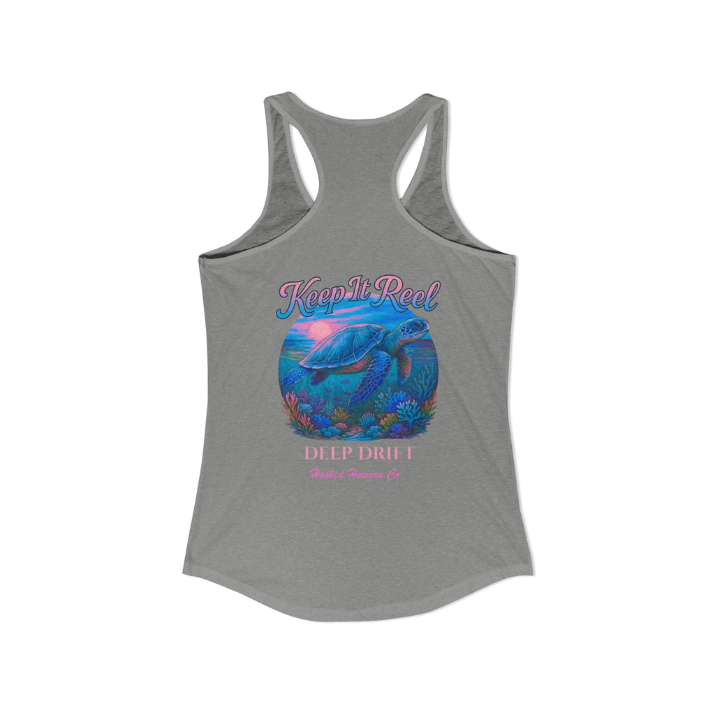Turtle " Keep It Reel" Deep Drift– Hooked Horizon Co. Gifts for Ocean Lovers, Nautical Fashion, Everyday Comfort, Perfect Gift for Her