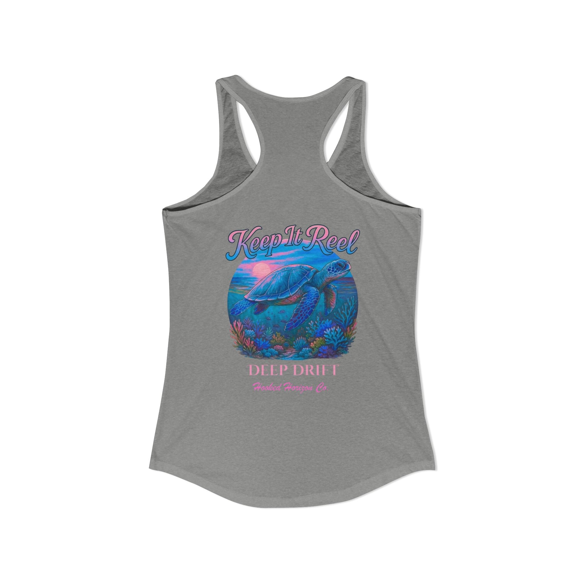 Turtle " Keep It Reel" Deep Drift– Hooked Horizon Co. Gifts for Ocean Lovers, Nautical Fashion, Everyday Comfort, Perfect Gift for Her