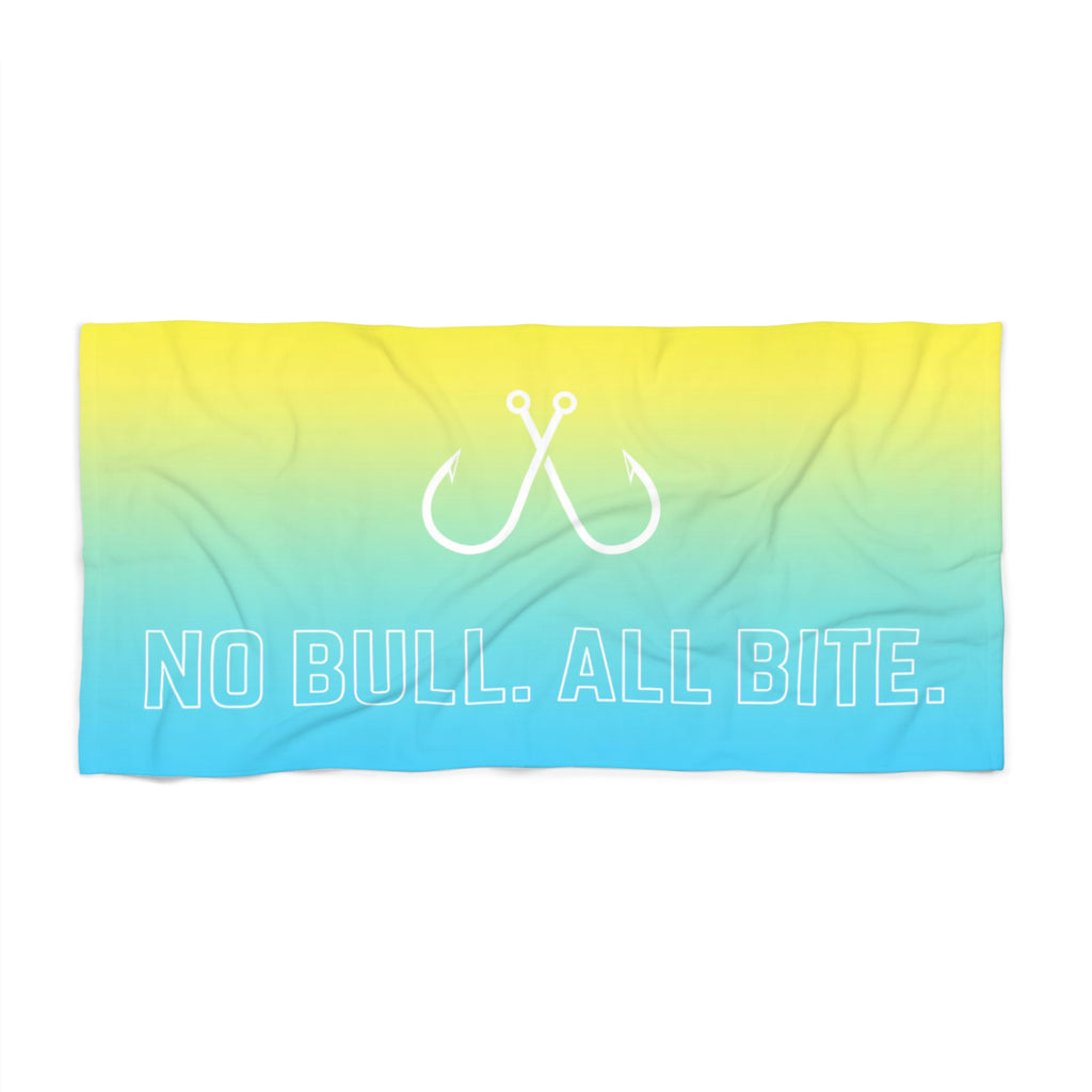 Blue to Yellow Ombre– Hooked Horizon Co.  Beach Towel - Perfect for Summer, Pool Days, Camping, Beach Parties, Vacation Fun