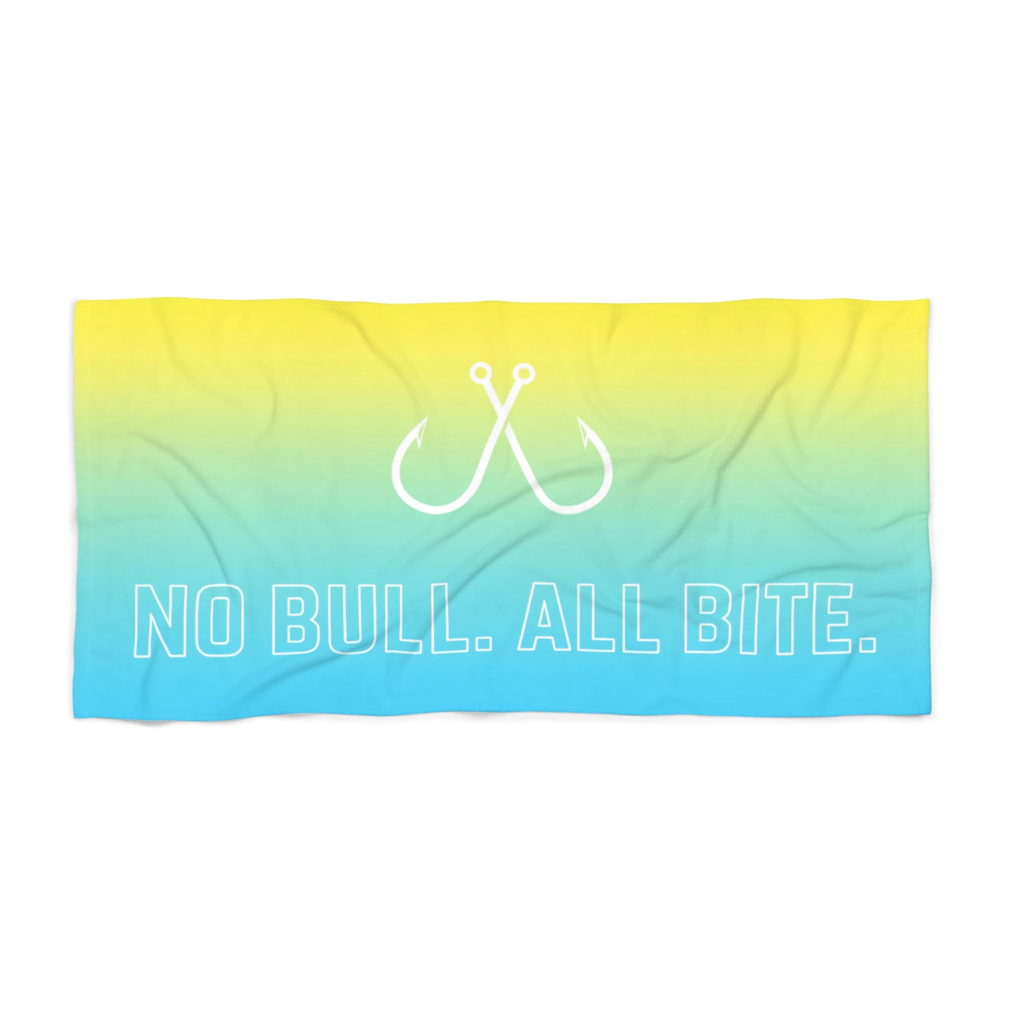 Blue to Yellow Ombre– Hooked Horizon Co.  Beach Towel - Perfect for Summer, Pool Days, Camping, Beach Parties, Vacation Fun