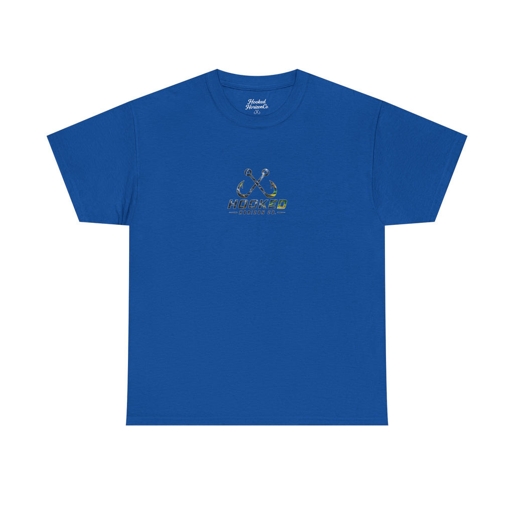 Mahi Mahi Hooked Horizon Co Tee—Ocean Graphic Tee — "Beloved" Ray Design