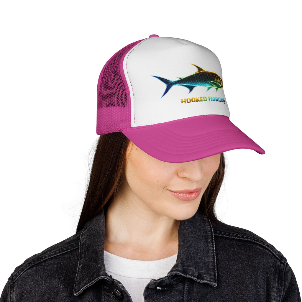 Gold & Blue Tarpon Trucker Cap — Fishing & Beach Hat