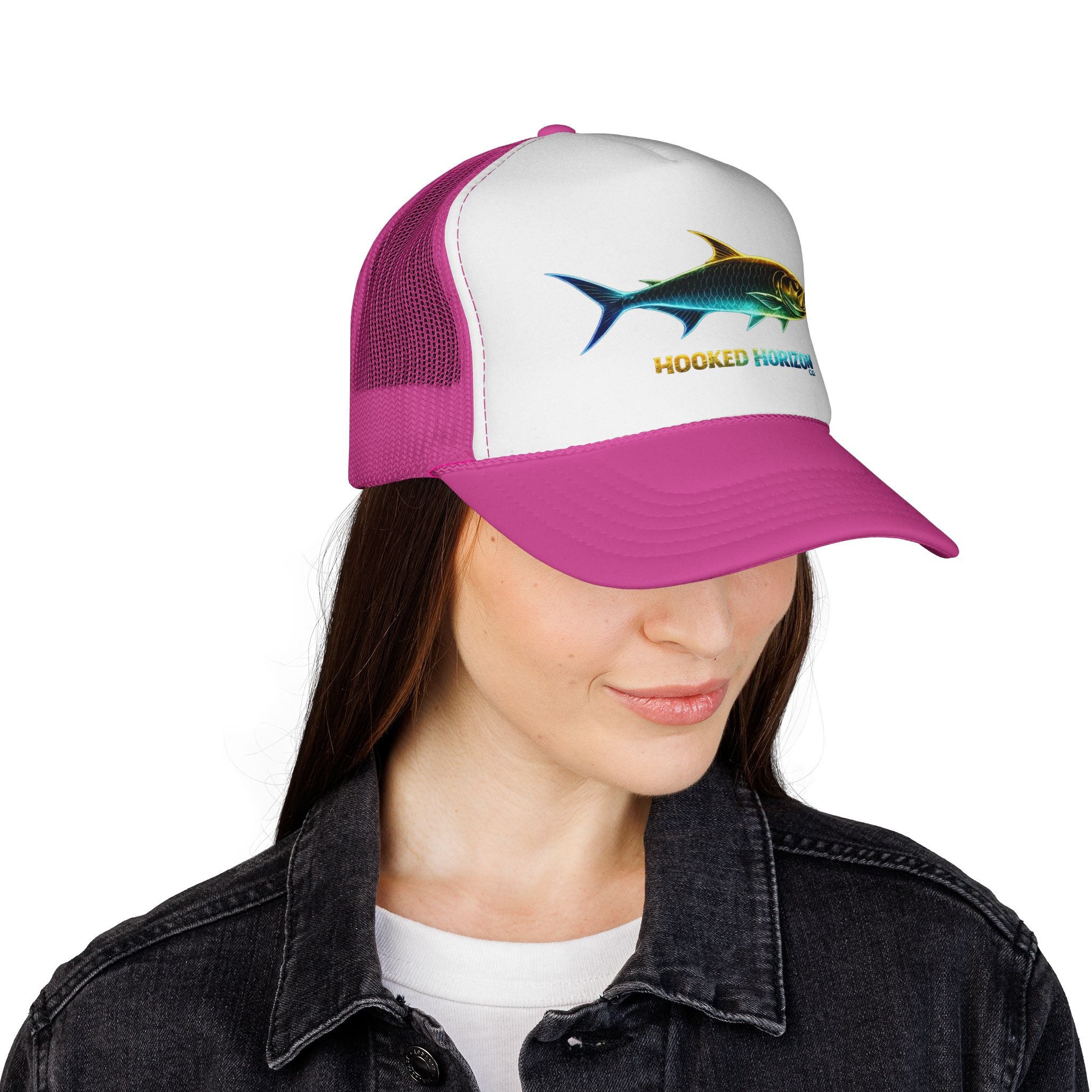 Gold & Blue Tarpon Trucker Cap — Fishing & Beach Hat