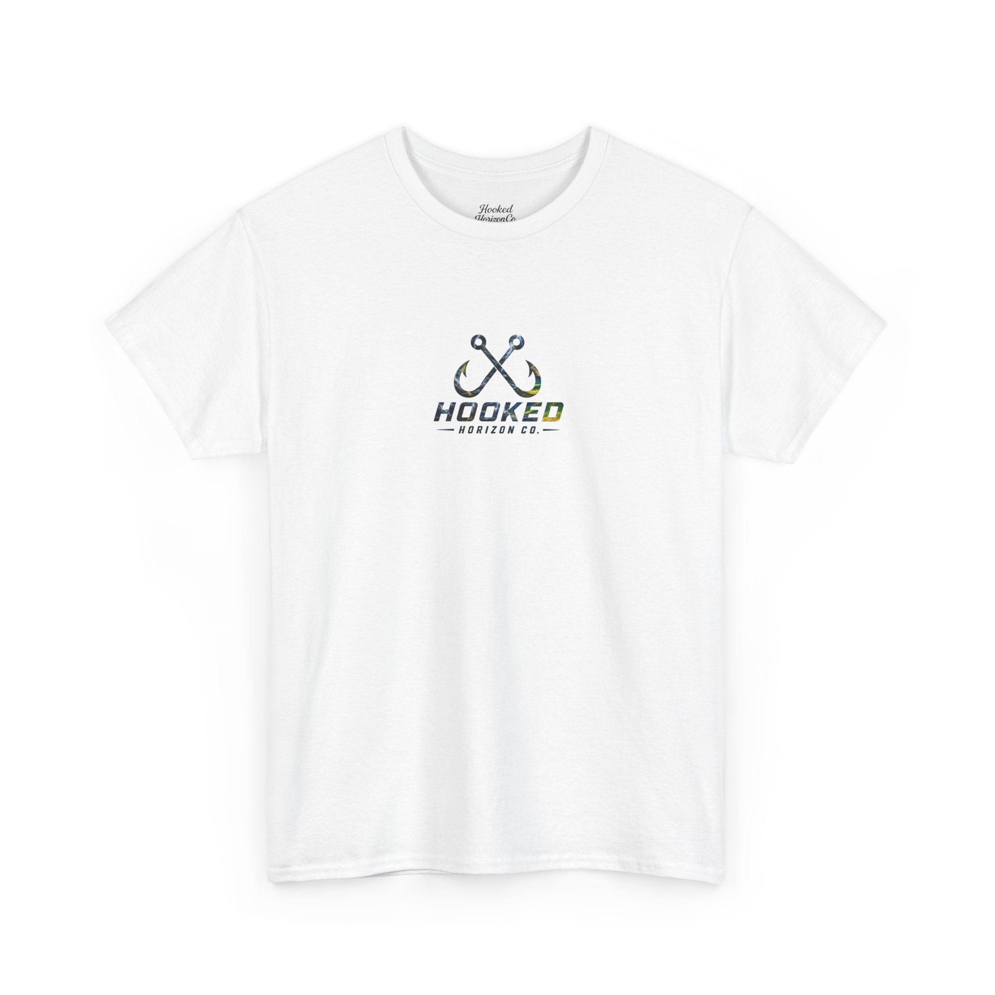 Mahi Mahi Hooked Horizon Co Tee—Ocean Graphic Tee — "Beloved" Ray Design