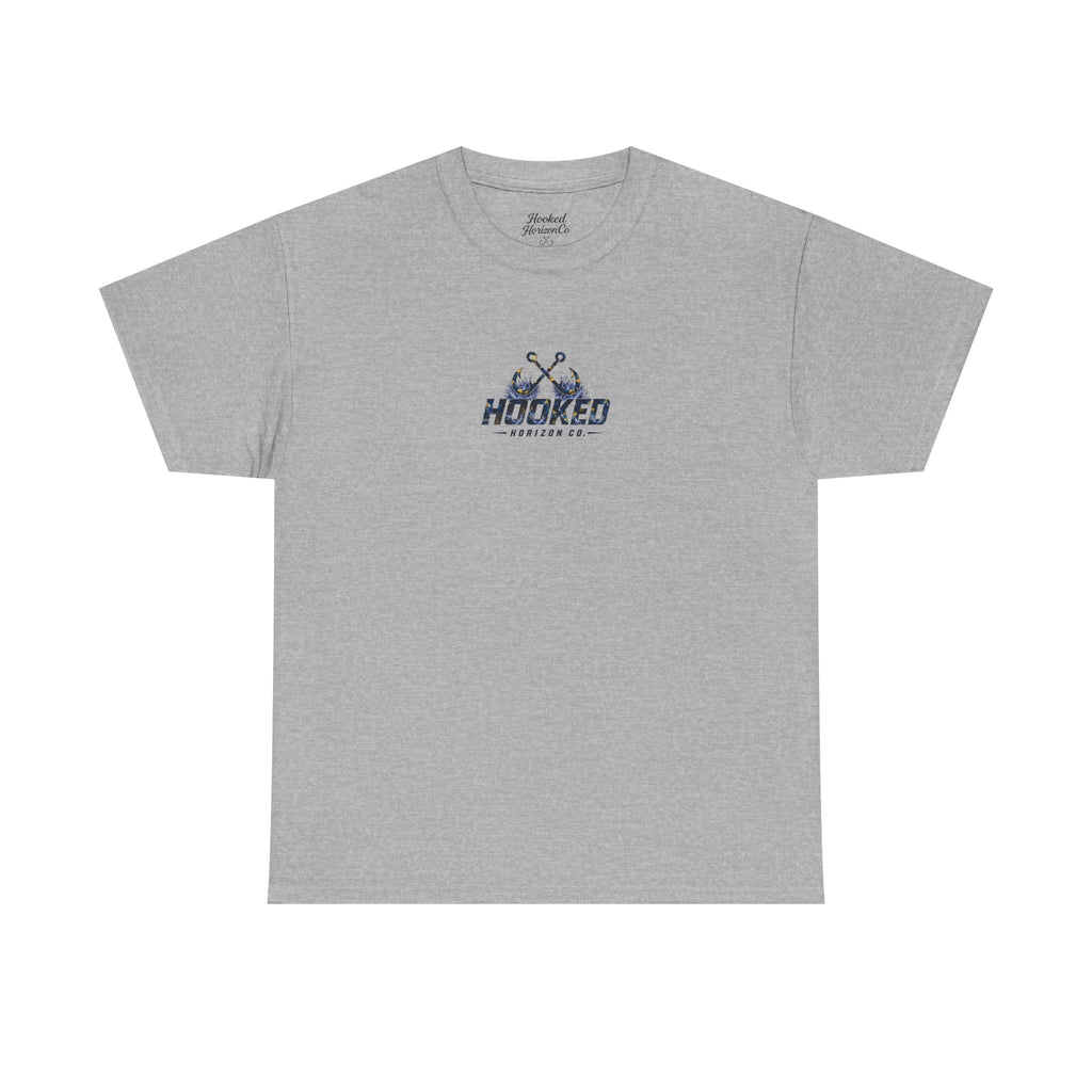 Sail Fish Hooked Horizon Co Tee—Ocean Graphic Tee — "Beloved" Ray Design