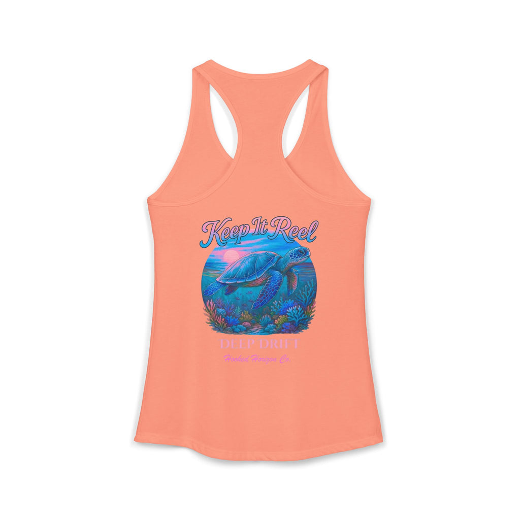 Turtle " Keep It Reel" Deep Drift– Hooked Horizon Co. Gifts for Ocean Lovers, Nautical Fashion, Everyday Comfort, Perfect Gift for Her