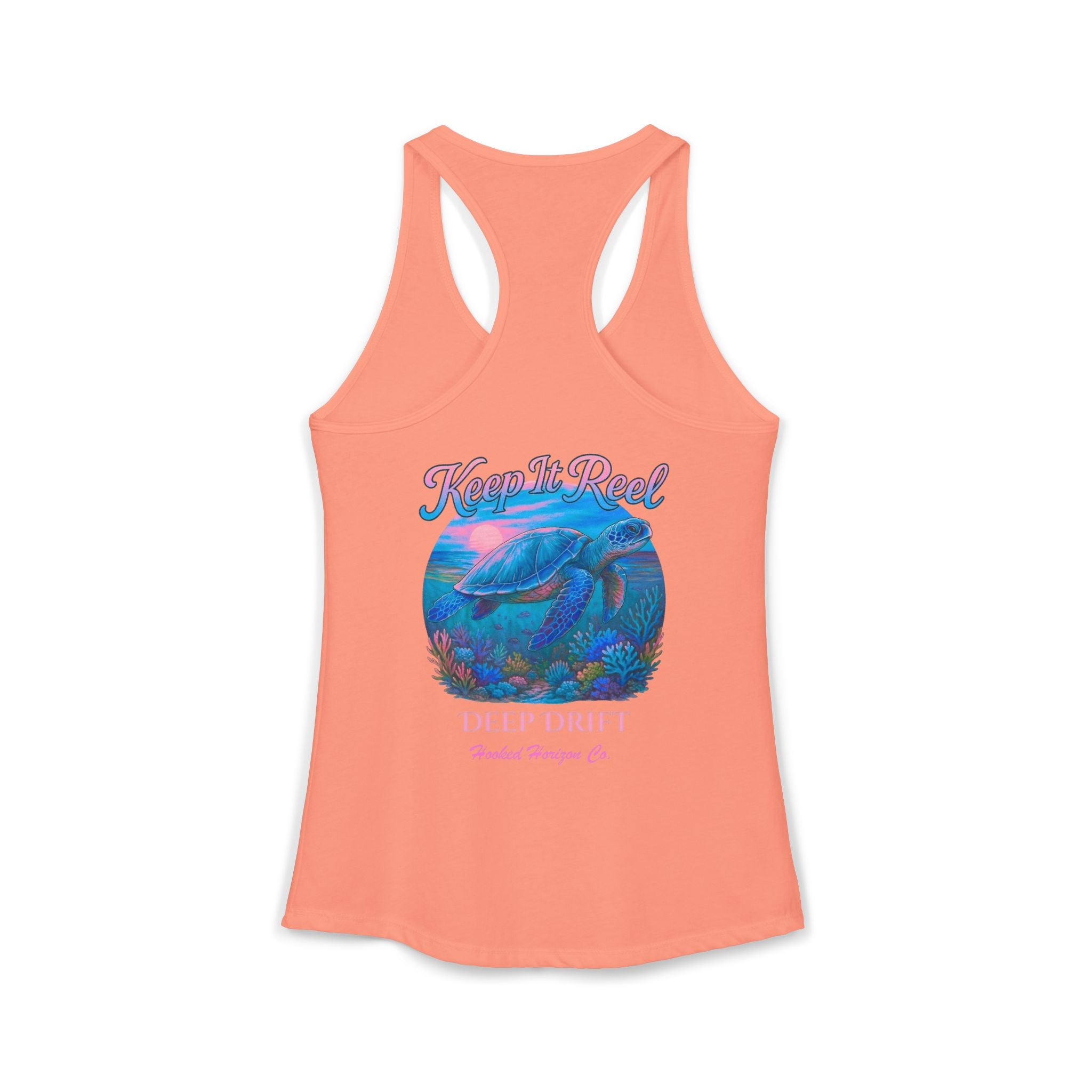 Turtle " Keep It Reel" Deep Drift– Hooked Horizon Co. Gifts for Ocean Lovers, Nautical Fashion, Everyday Comfort, Perfect Gift for Her