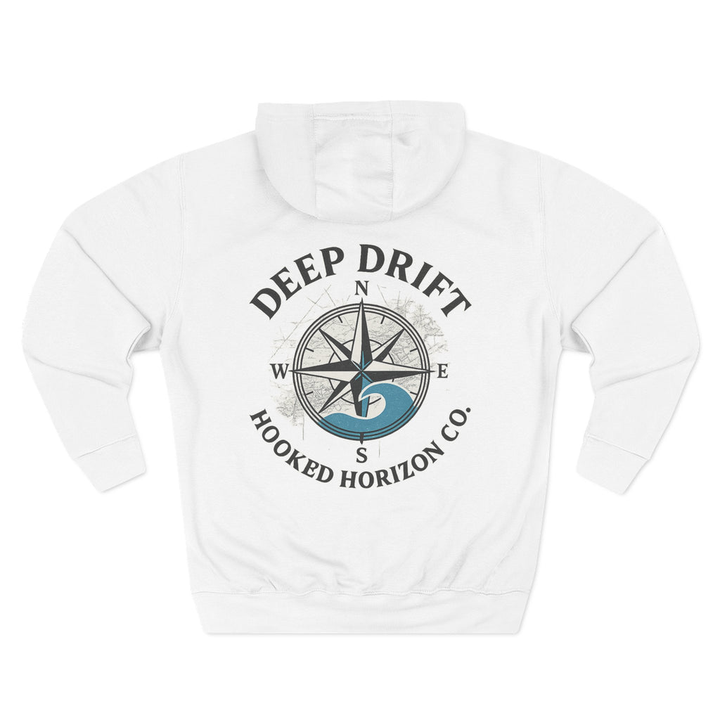 Wave Compass Deep Drift — Hooked Horizon Co. Neon Fishing Hoodie – "Chase the Horizon, Hook the Legend" Graphic