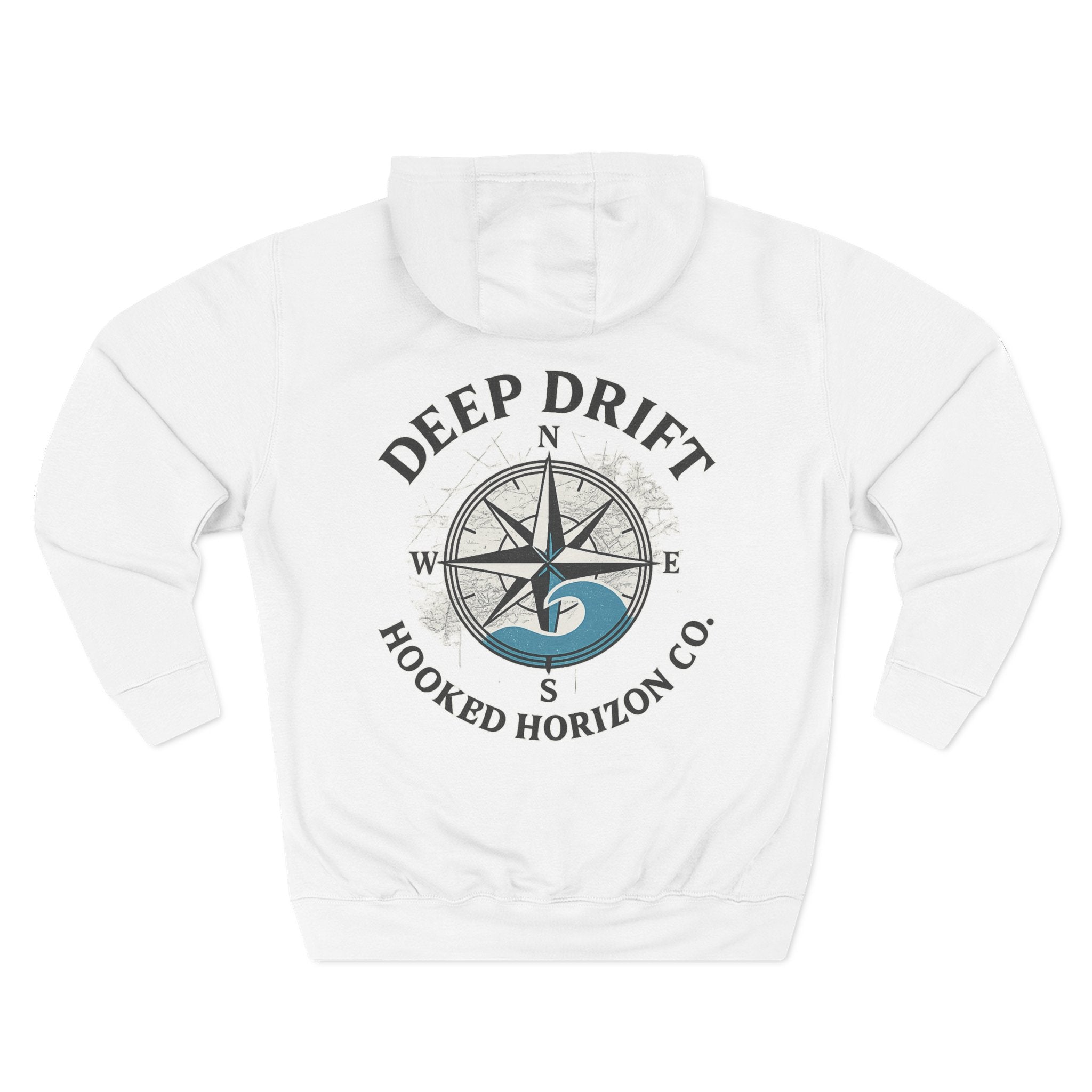Wave Compass Deep Drift — Hooked Horizon Co. Neon Fishing Hoodie – "Chase the Horizon, Hook the Legend" Graphic