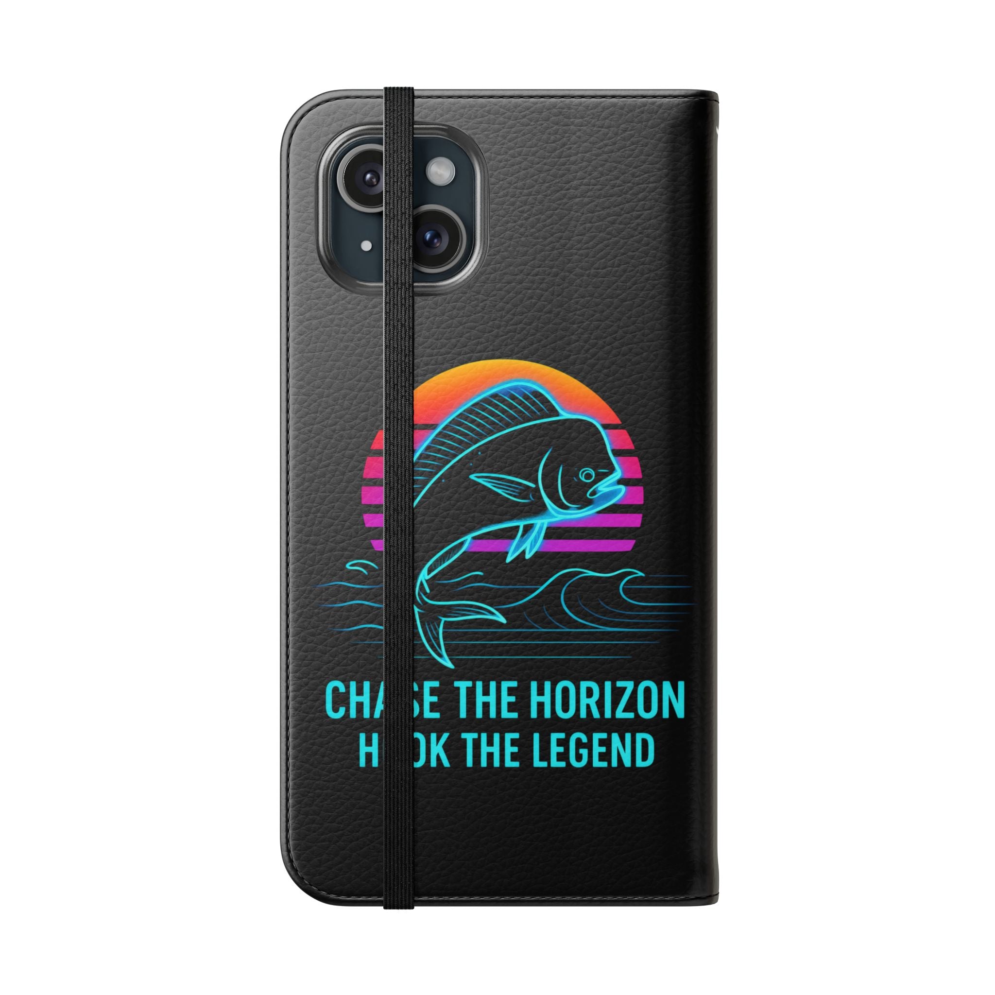 Mahi Mahi Flip Phone Case — Turquoise Water Pattern Wallet Cover