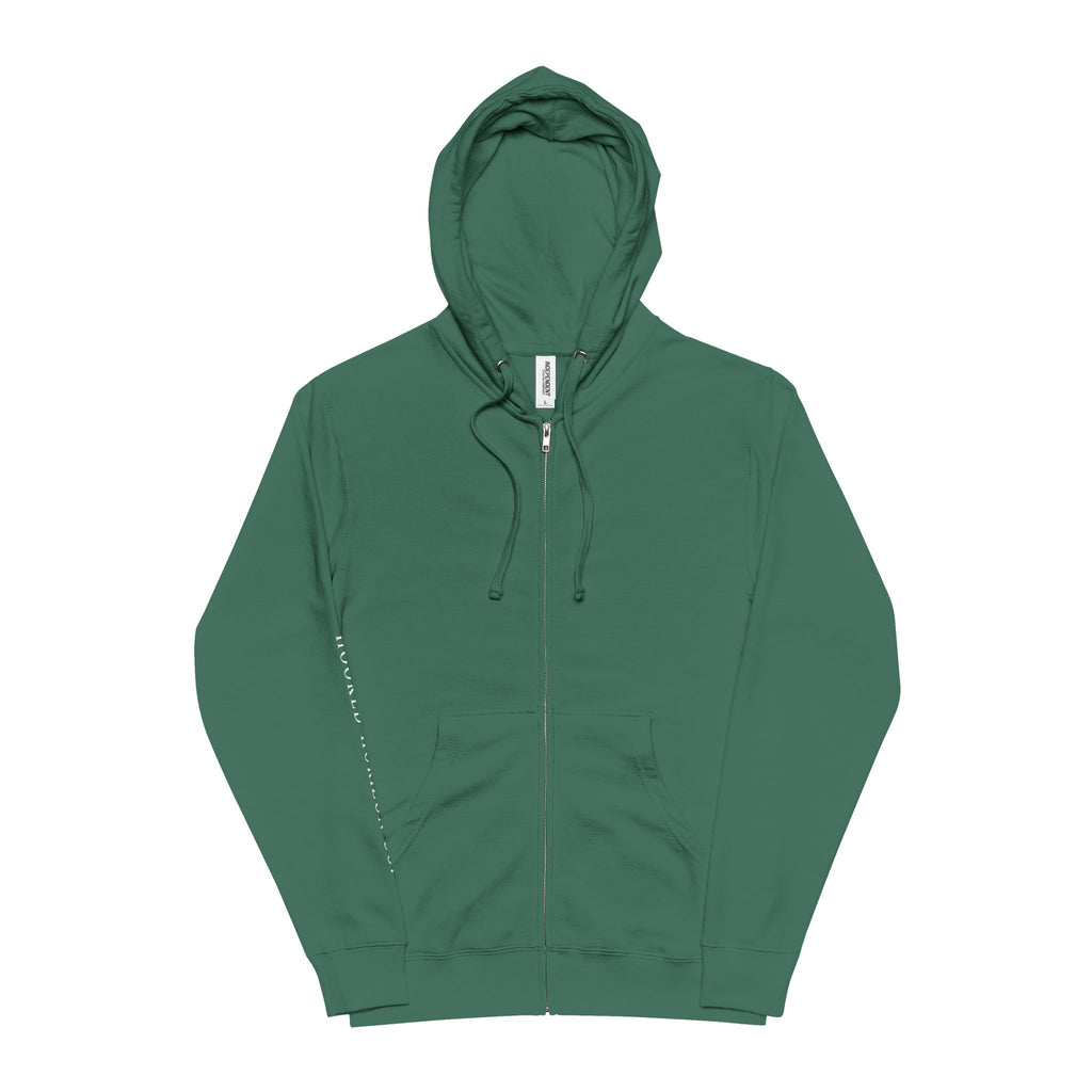 Fishing Boat Hooked Horizon Co. Zip Hoodie — 'Wander Often' Minimal Chest Logo