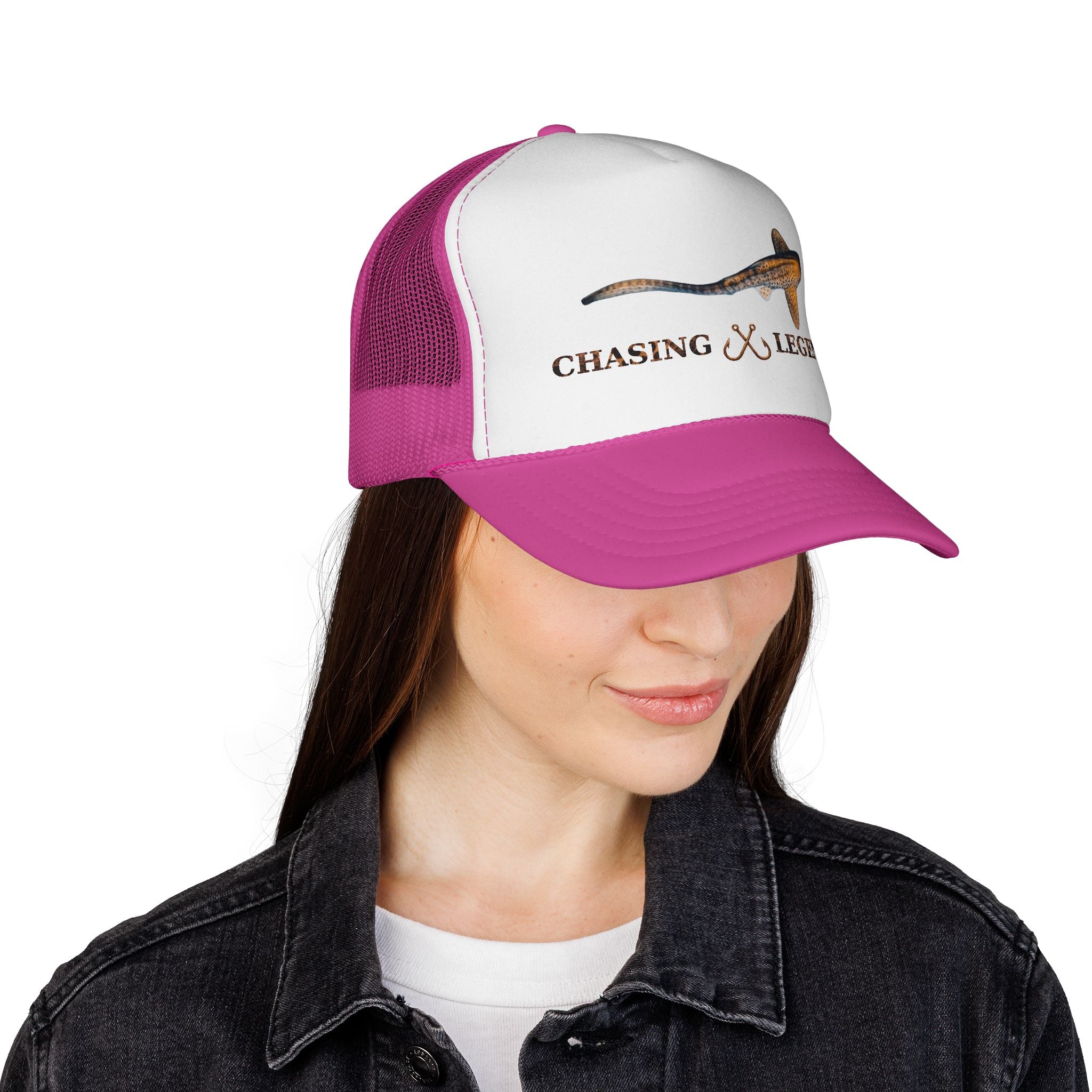 Leopard Shark Trucker Cap — Fishing & Beach Hat