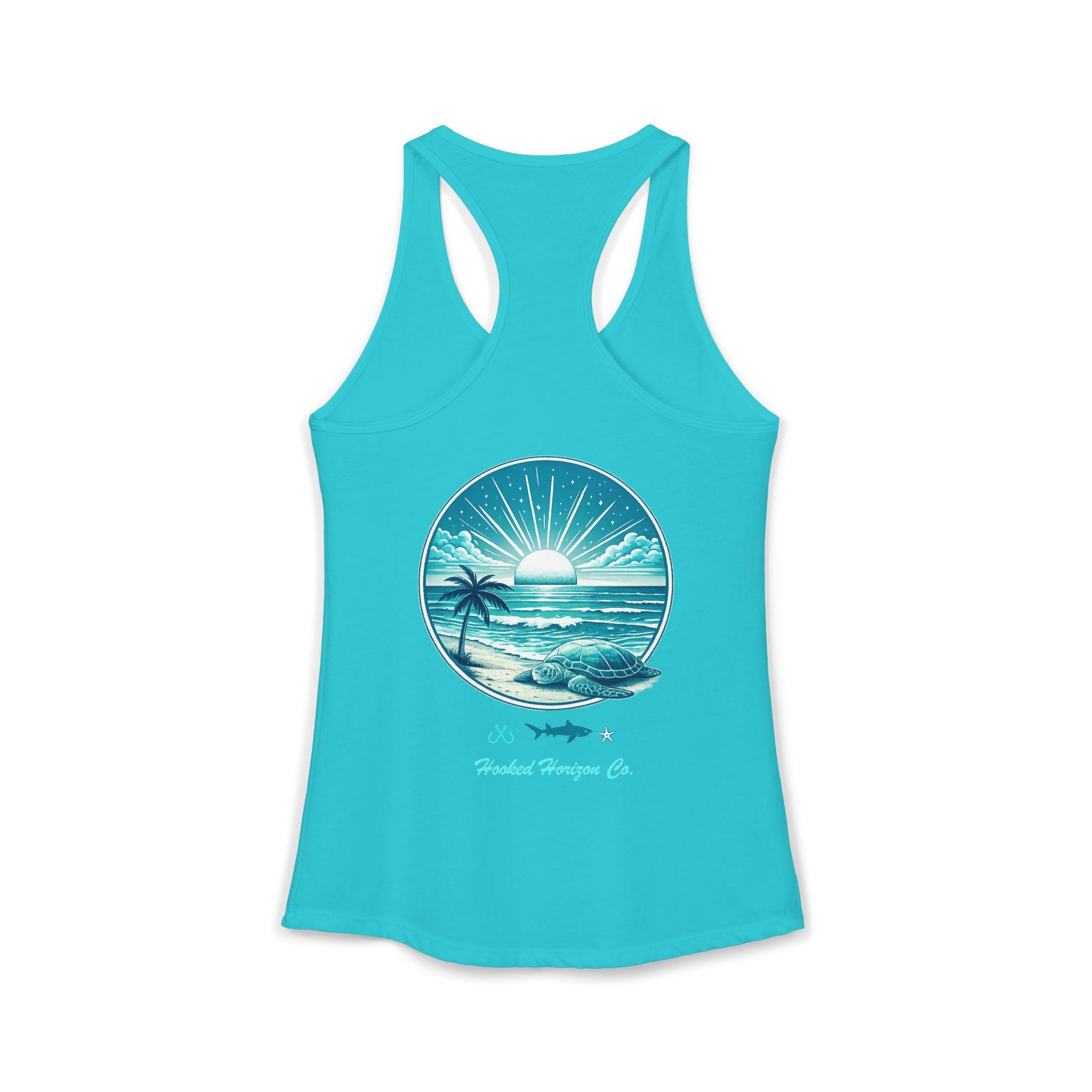 Sea Turtle & Sunset– Hooked Horizon Co. Gifts for Ocean Lovers, Nautical Fashion, Everyday Comfort, Perfect Gift for Her