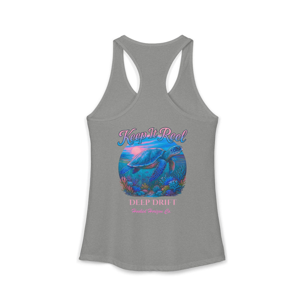 Turtle " Keep It Reel" Deep Drift– Hooked Horizon Co. Gifts for Ocean Lovers, Nautical Fashion, Everyday Comfort, Perfect Gift for Her