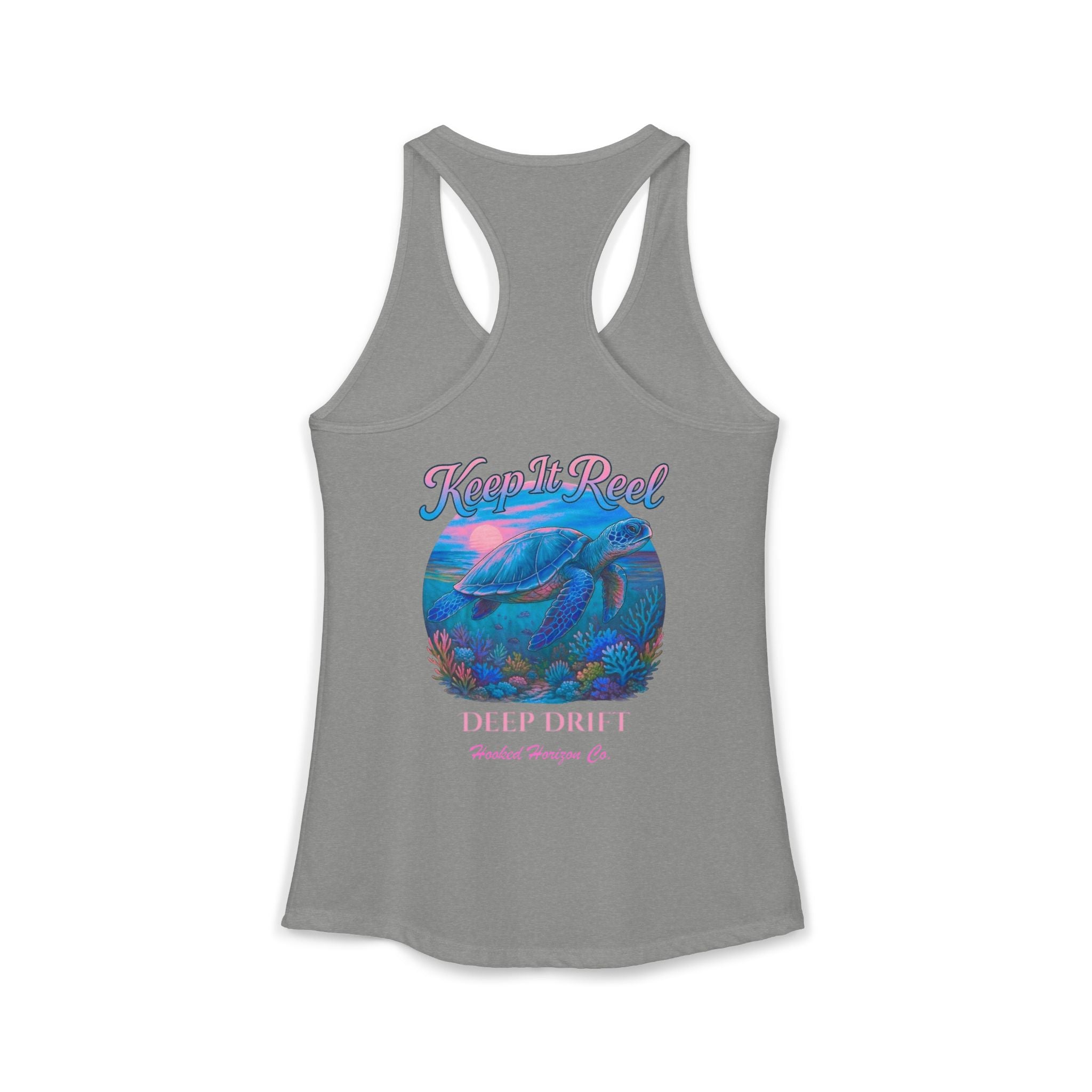 Turtle " Keep It Reel" Deep Drift– Hooked Horizon Co. Gifts for Ocean Lovers, Nautical Fashion, Everyday Comfort, Perfect Gift for Her