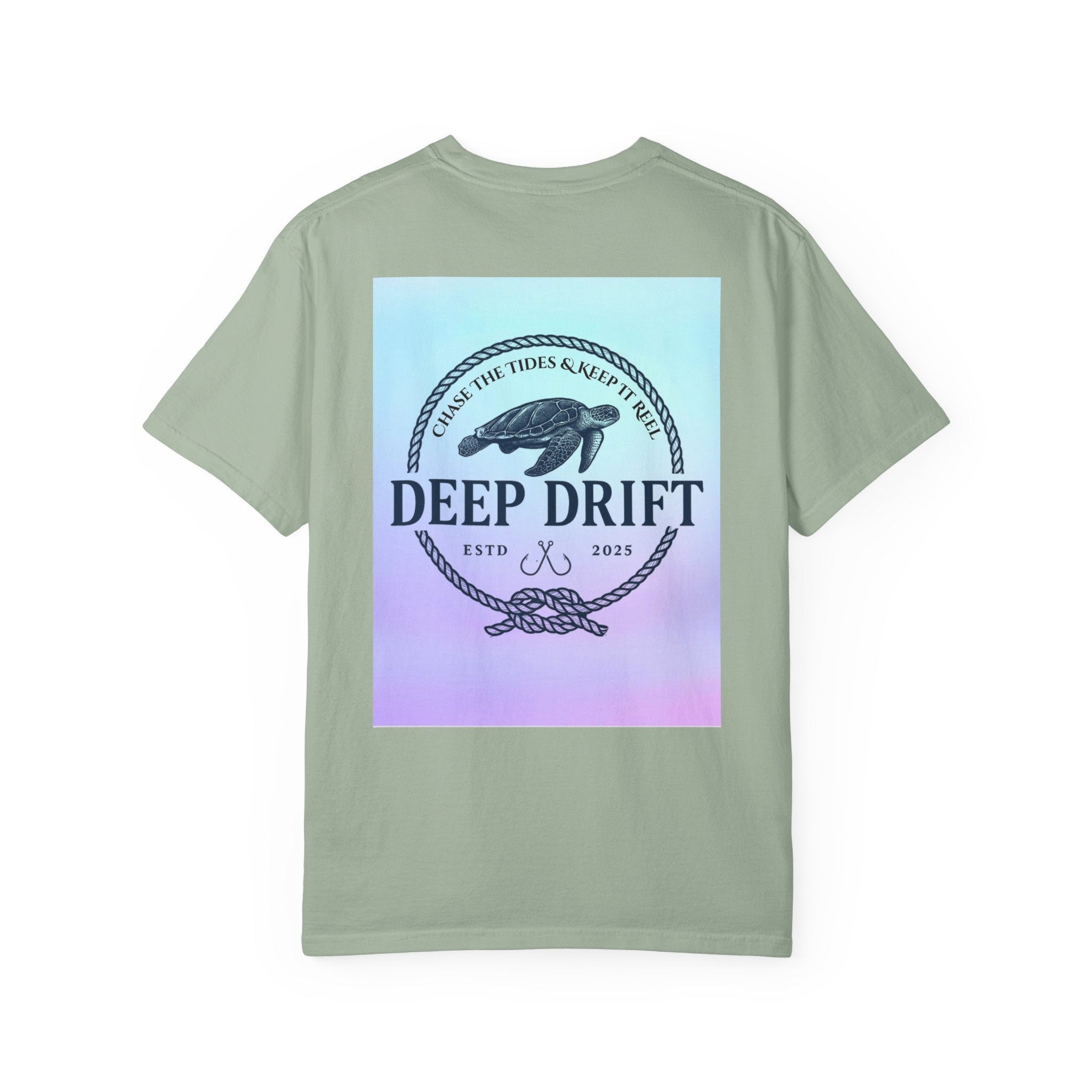 Turtle Ocean Tee, Deep Drift— Hooked Horizon Co.  Angler Gifts Ocean Lover Gifts