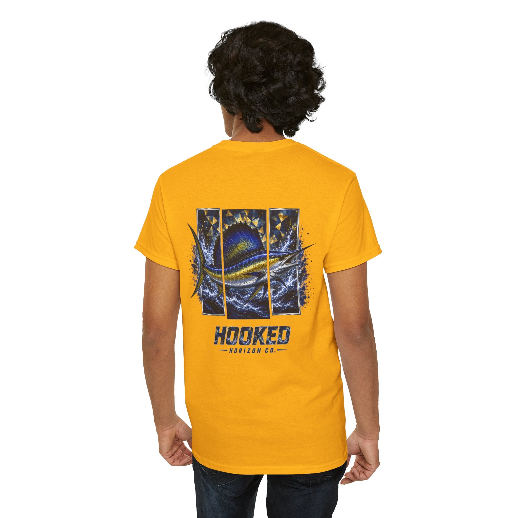 Sail Fish Hooked Horizon Co Tee—Ocean Graphic Tee — "Beloved" Ray Design