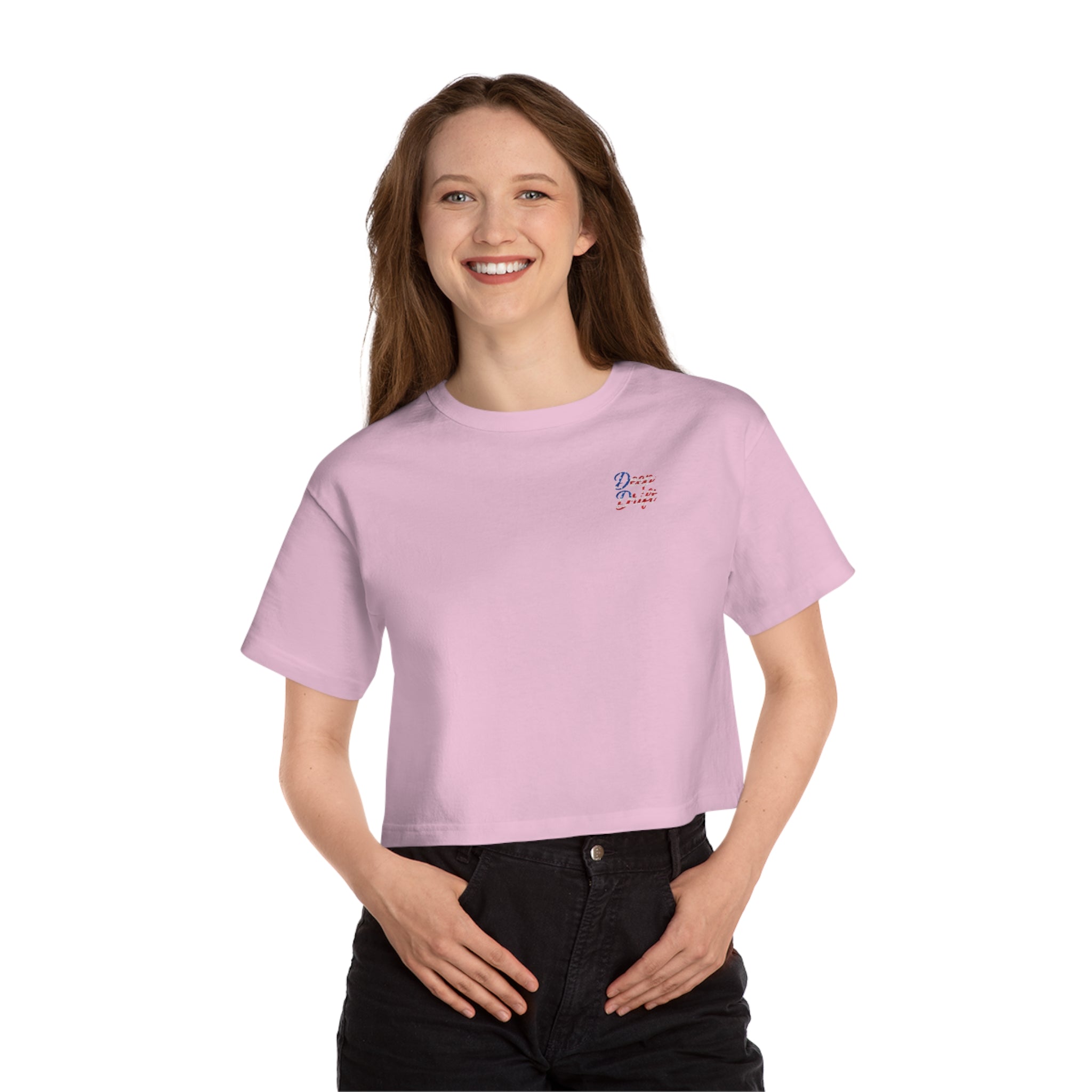 USA Deep Drift Cropped T-Shirt — Retro Fishing Logo Crop Top