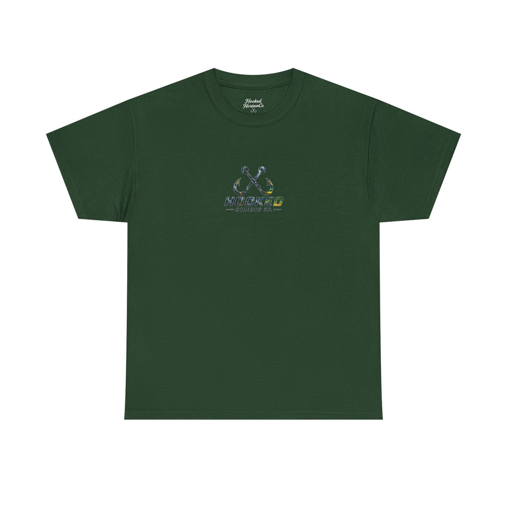 Mahi Mahi Hooked Horizon Co Tee—Ocean Graphic Tee — "Beloved" Ray Design