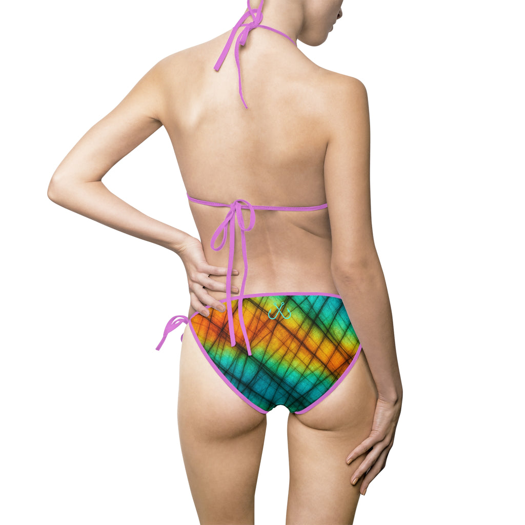 Reflection of Light Ocean Bikini –  Hooked Horizon Co. Swimsuit, Summer Beachwear, Swimwear for Vacations, Pool Parties, Tropical Getaways, Custom Strap Colors – Multiple Variations
