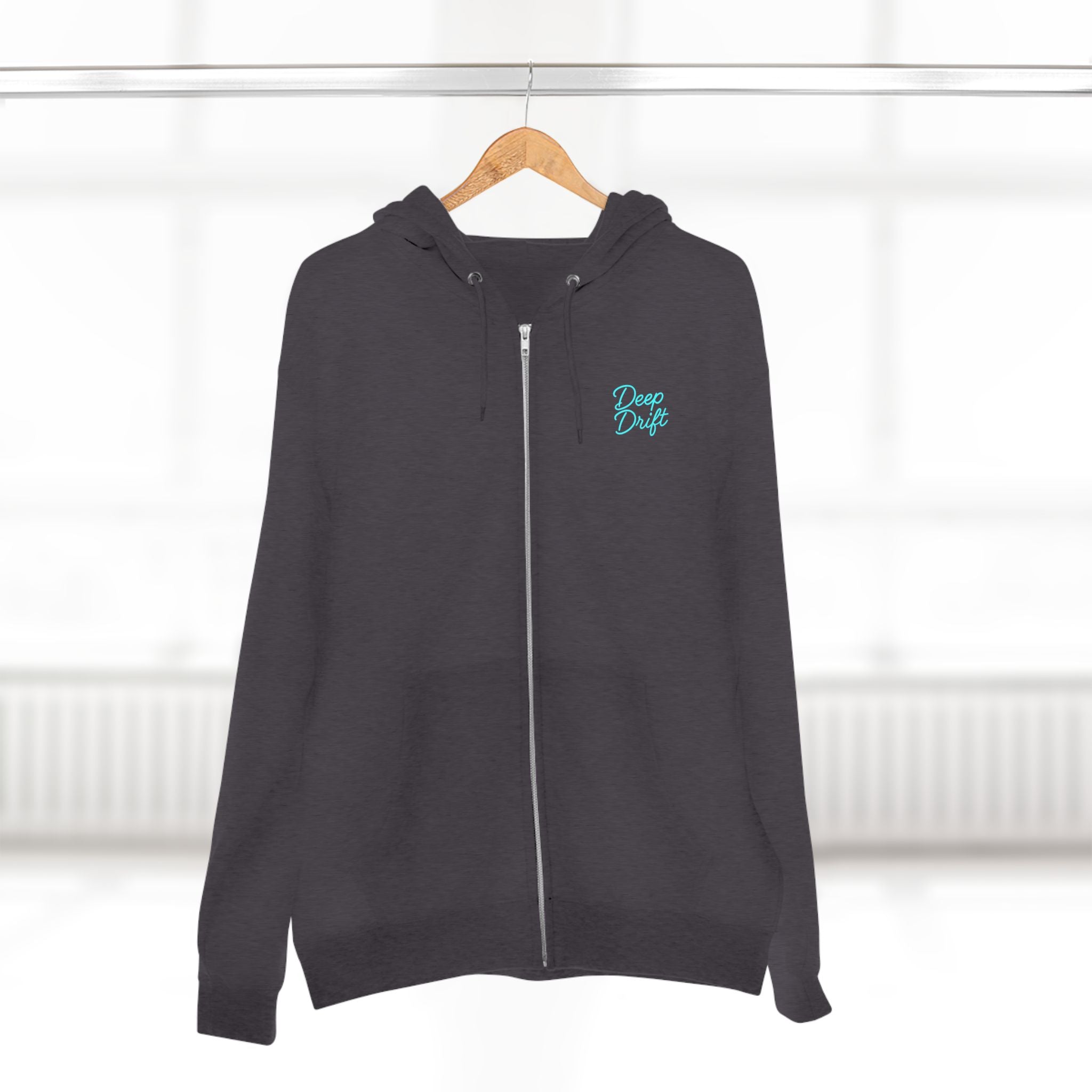 Marathon Key Neon Deep Drift Coral & Turtle Hooked Horizon Co. Unisex Zip Hoodie for Ocean Lovers, Nautical Fashion, Cool Weather Gear, Everyday Comfort, Perfect Gift