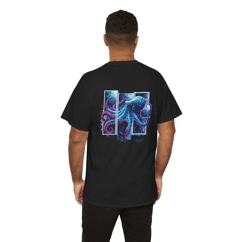 Octopus Hooked Horizon Co Tee—Ocean Graphic Tee — "Beloved" Ray Design
