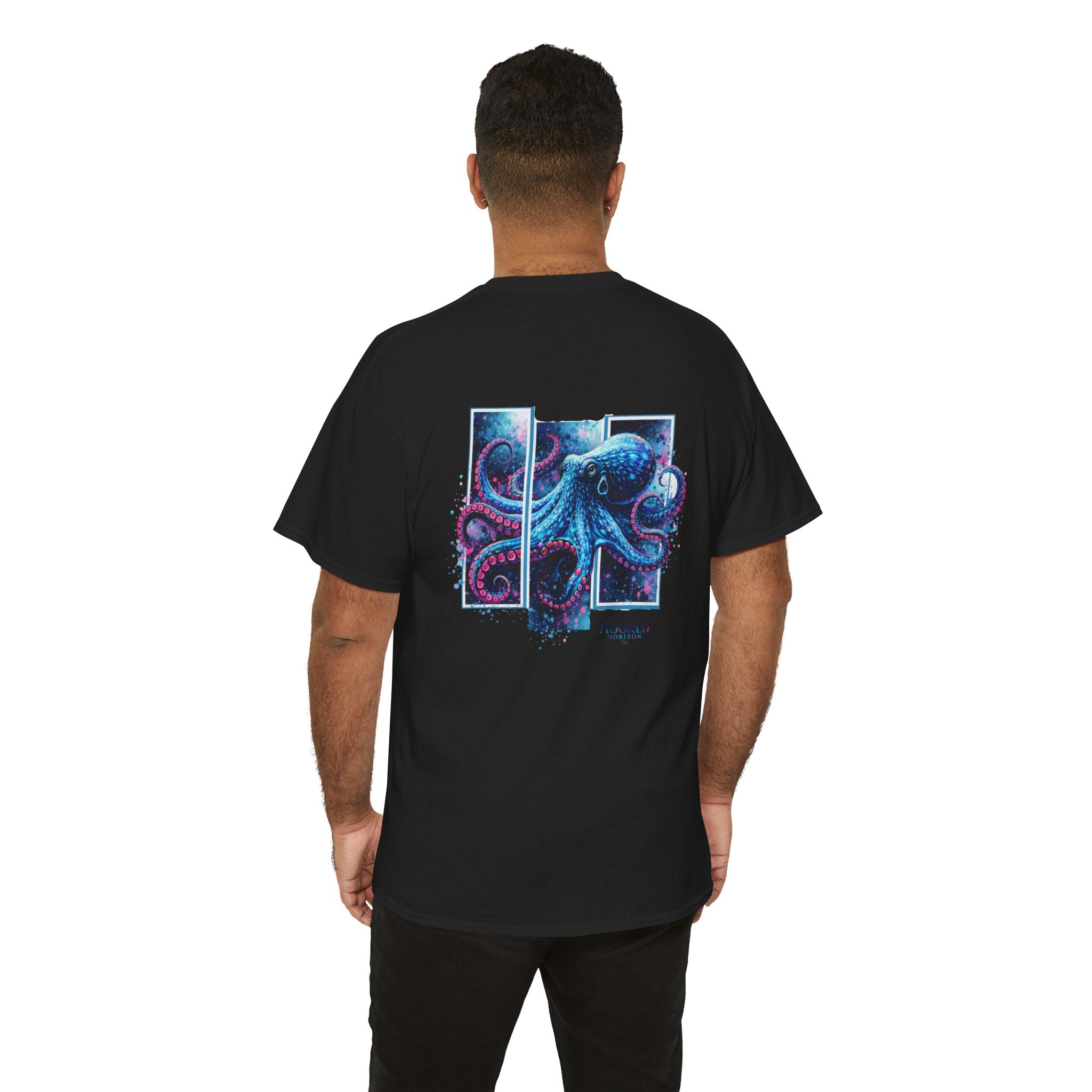Octopus Hooked Horizon Co Tee—Ocean Graphic Tee — "Beloved" Ray Design
