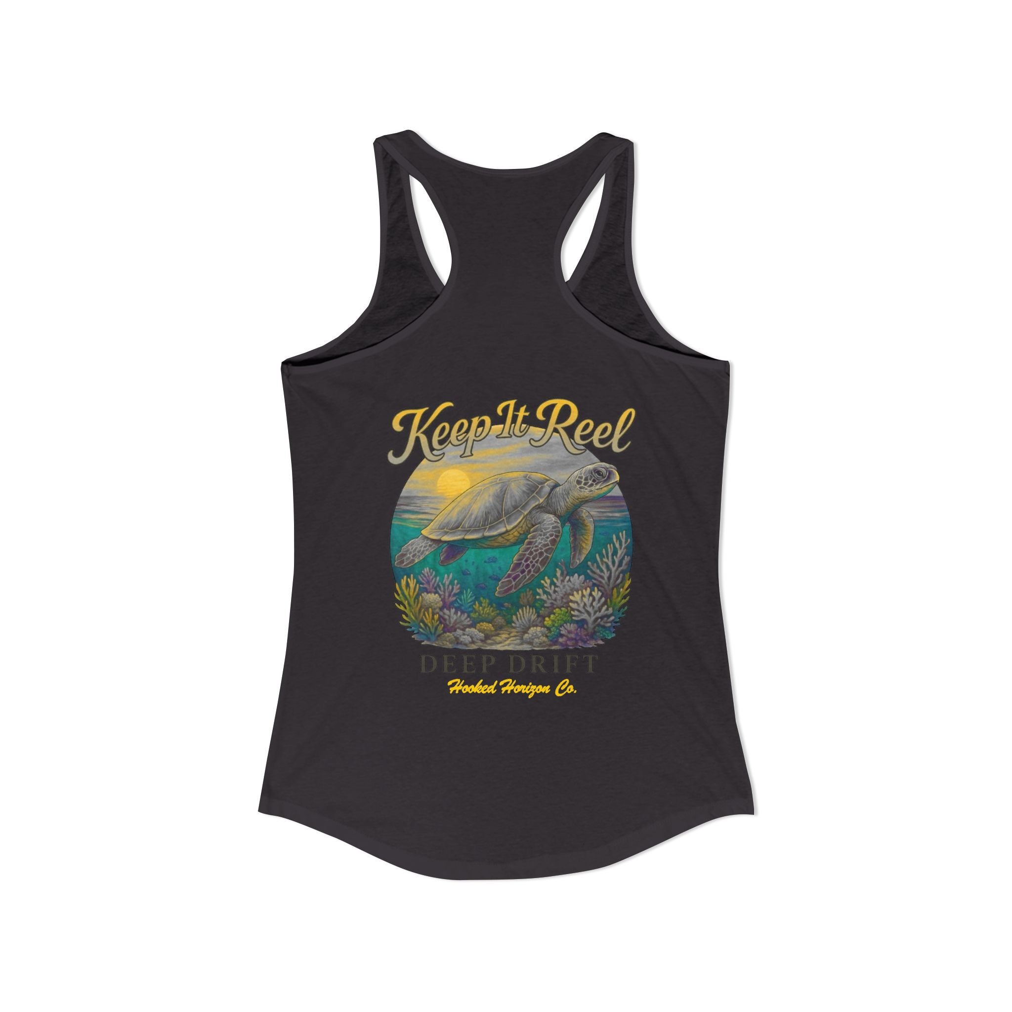 Turtle " Keep It Reel" Deep Drift– Hooked Horizon Co. Gifts for Ocean Lovers, Nautical Fashion, Everyday Comfort, Perfect Gift for Her