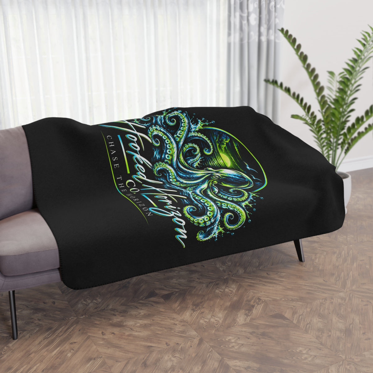 Octopus Sherpa Blanket — Coastal Ocean Photography Throw