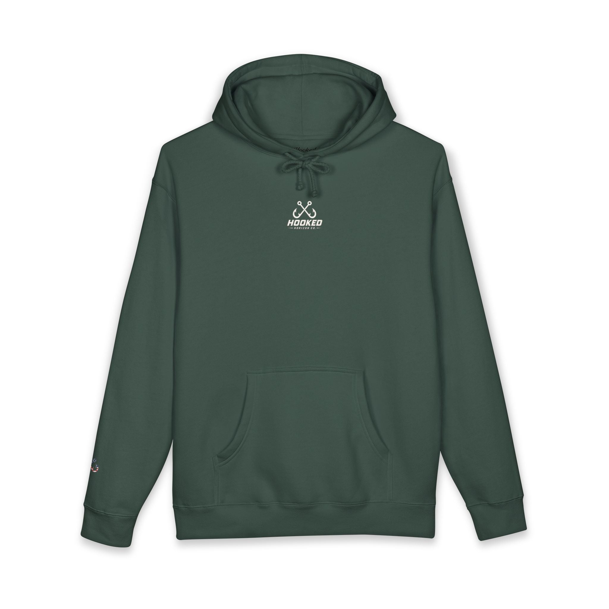 USA Manta Ray Hoodie Hooked Horizon Co. — Fishing Back Graphic Hoodie, Multiple Color Variations