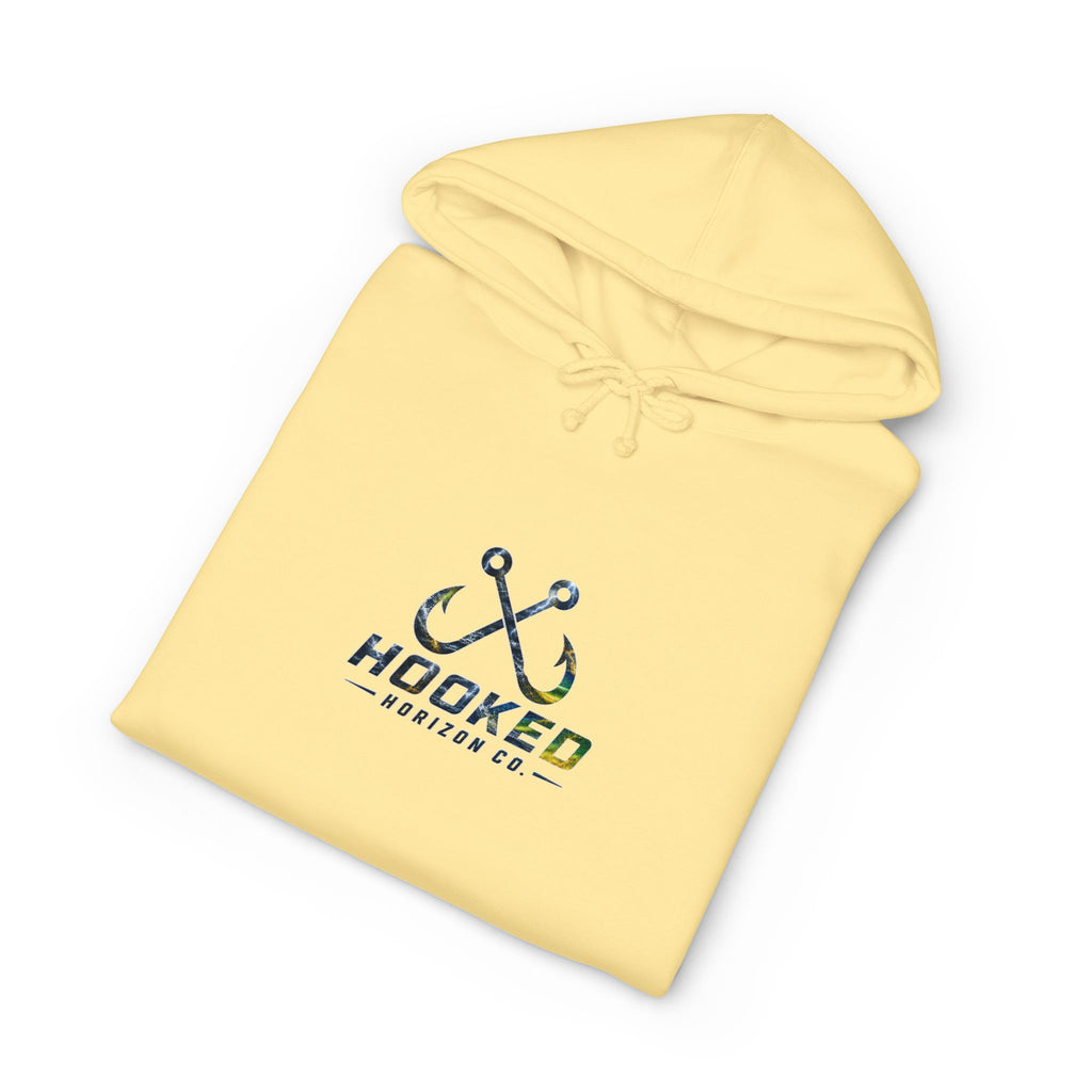 Mahi Mahi Hoodie Hooked Horizon Co. — Fishing Back Graphic Hoodie, Multiple Color Variations