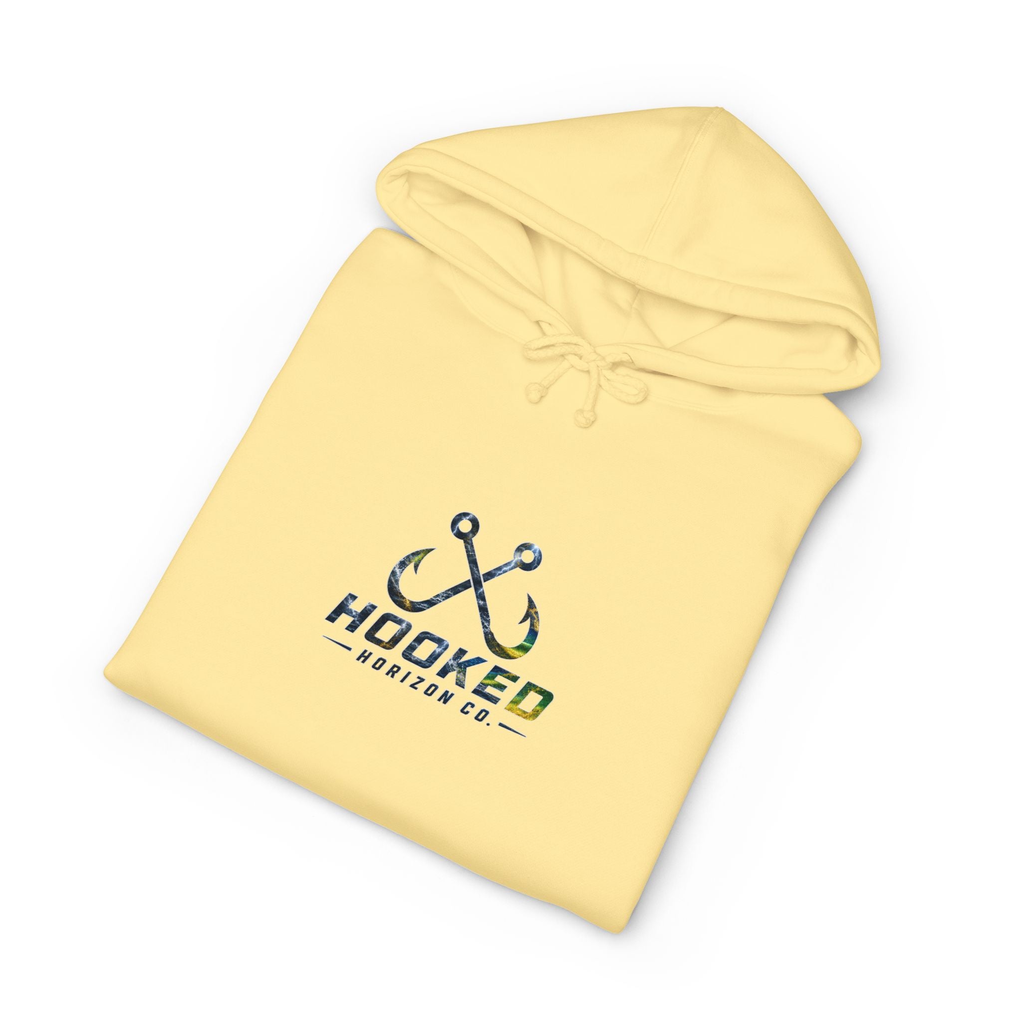 Mahi Mahi Hoodie Hooked Horizon Co. — Fishing Back Graphic Hoodie, Multiple Color Variations