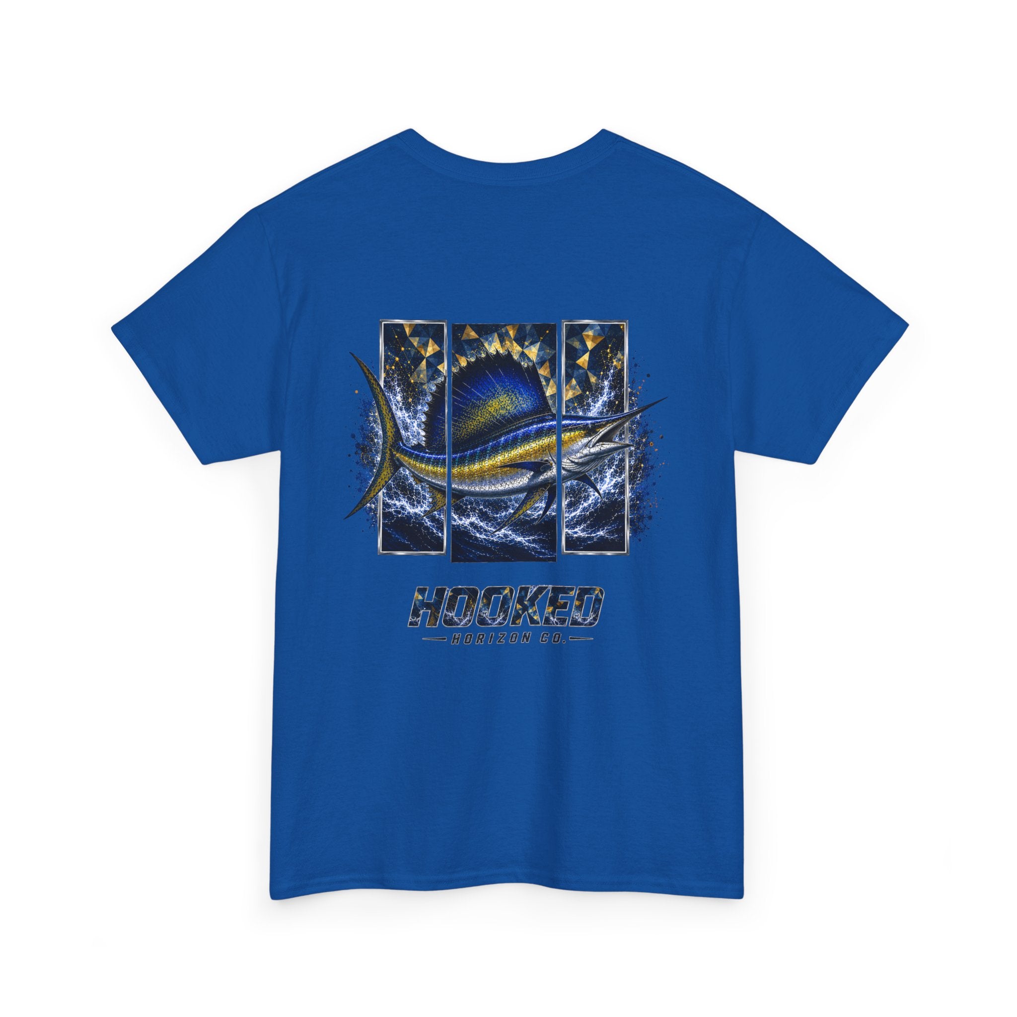 Sail Fish Hooked Horizon Co Tee—Ocean Graphic Tee — "Beloved" Ray Design