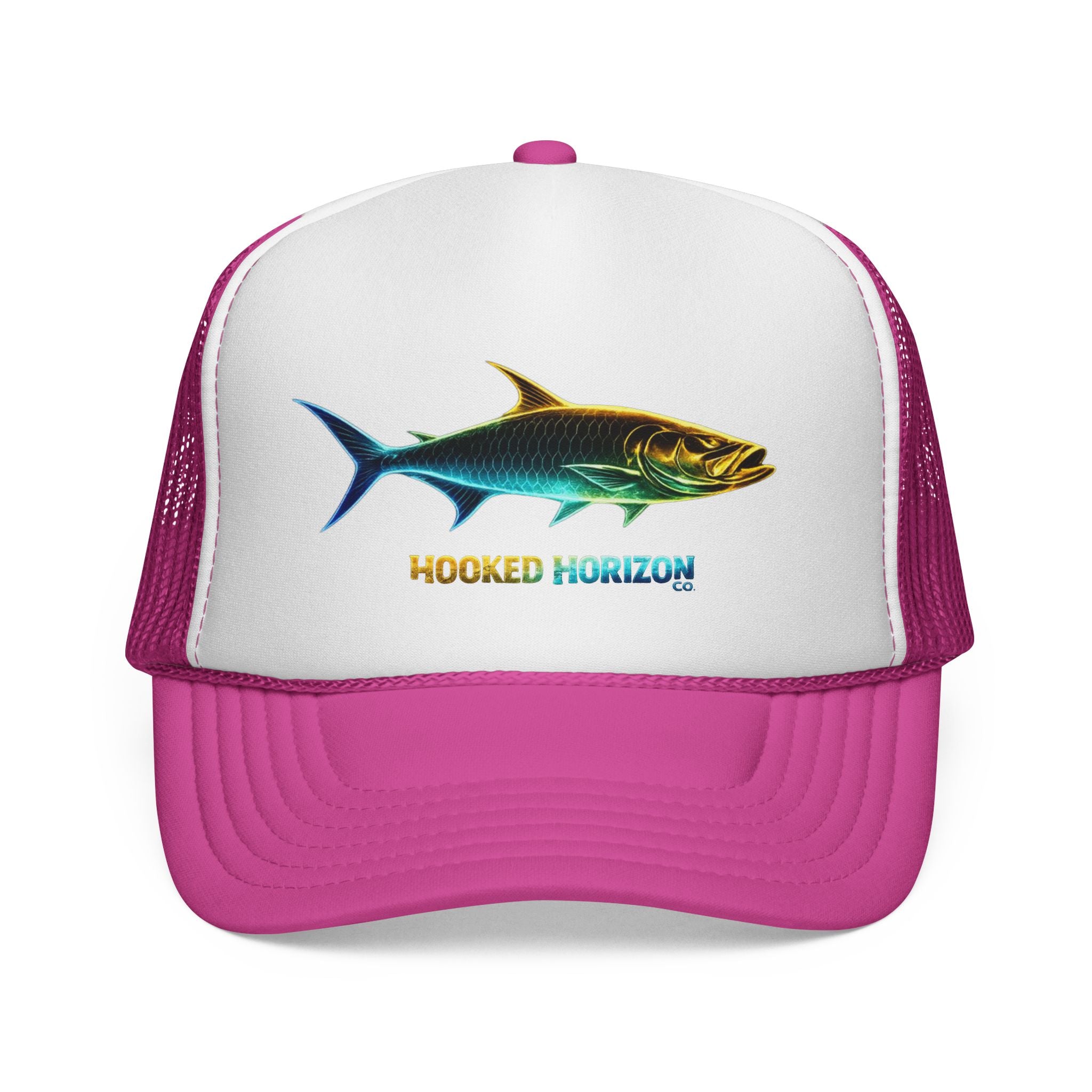 Gold & Blue Tarpon Trucker Cap — Fishing & Beach Hat